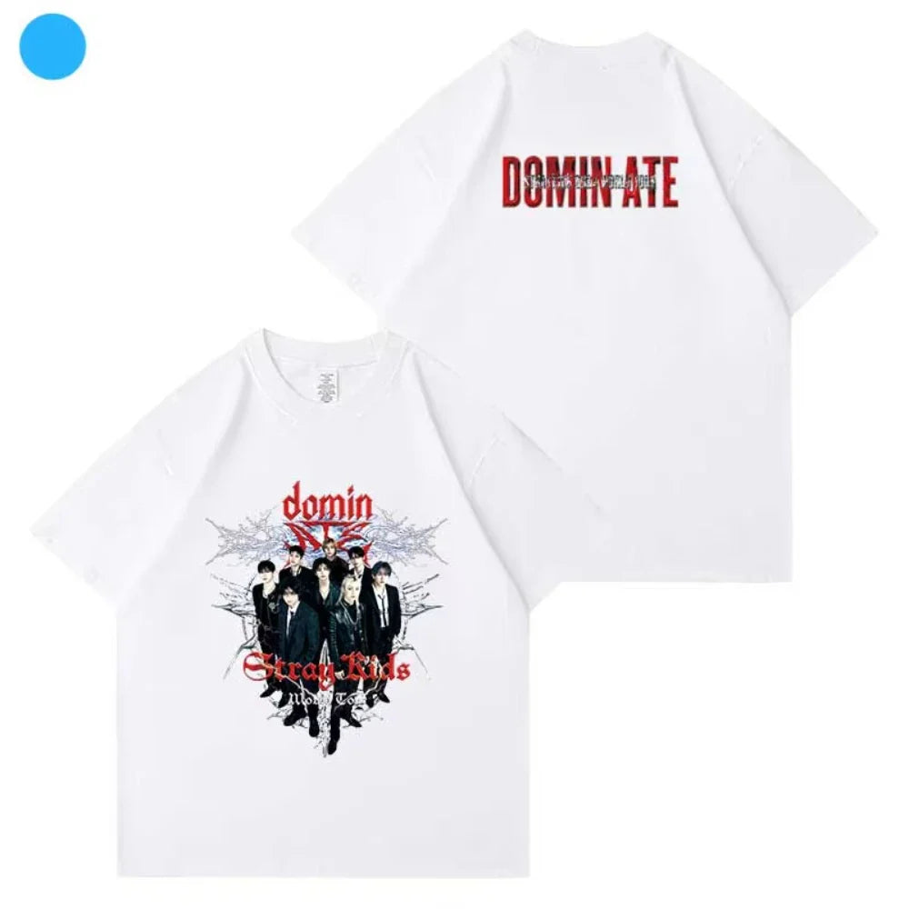 Kpop Straykids Cotton T-Shirt for Men and Women Featuring Seungmin Felix Hyunjin Jeongin Minho Short Sleeve Tee