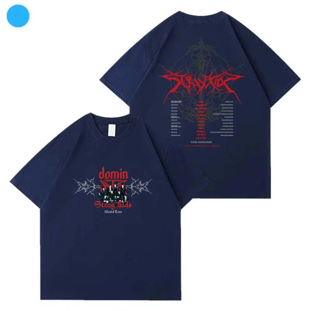 Kpop Straykids Cotton T-Shirt for Men and Women Featuring Seungmin Felix Hyunjin Jeongin Minho Short Sleeve Tee