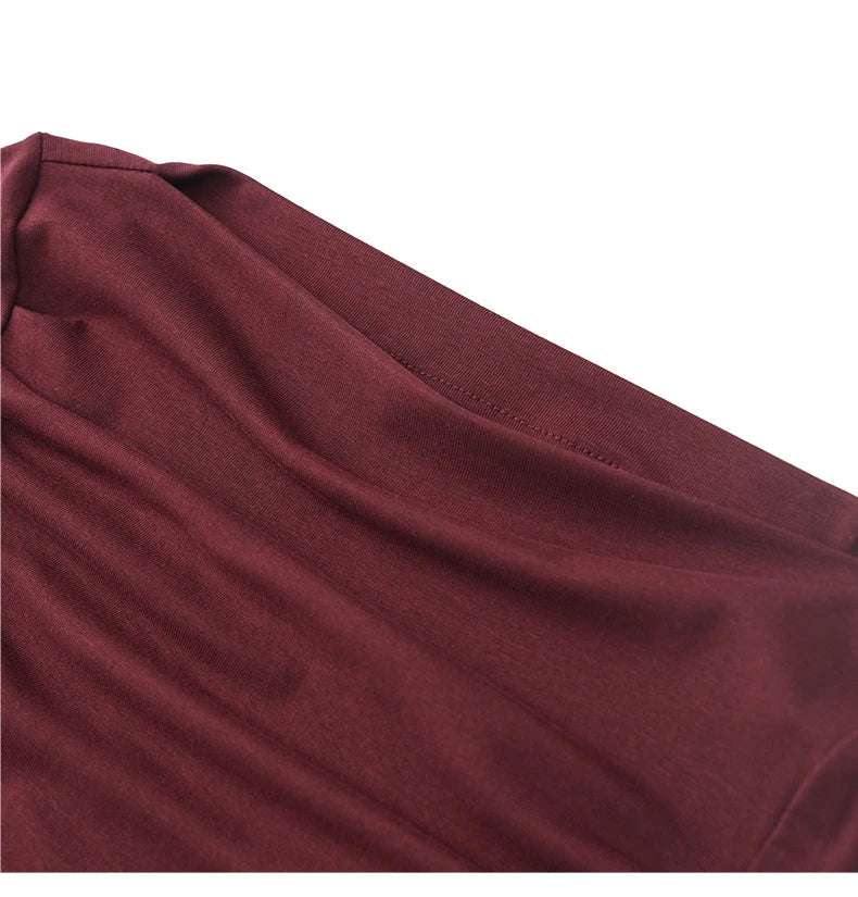 2Pcs Women's Long Sleeve Top and Half Skirt Set Vintage Elegant One Shoulder Chic Two Piece Outfit