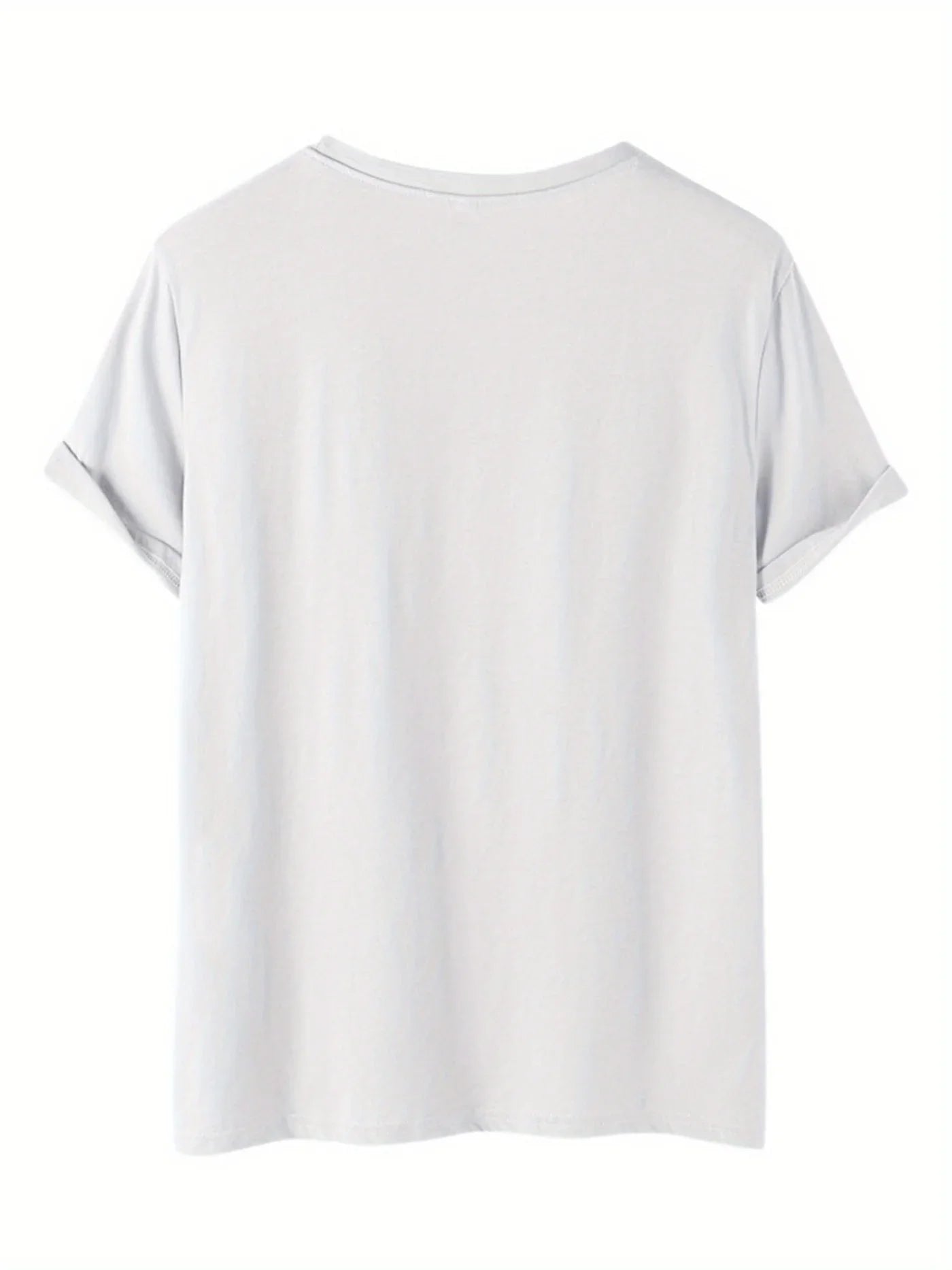 Vintage London Letter Print Women's Casual Crew Neck Short Sleeve Polyester Blend Top Machine Washable Lightweight for Spring and Summer