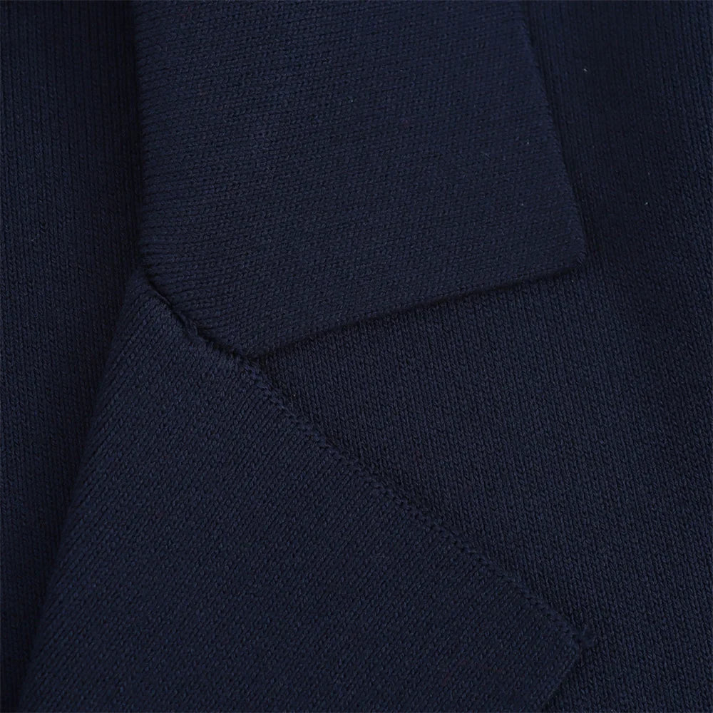 Women's Casual Striped Knitted Skirt Set with Double Breasted Suit Coat and Mini Skirt for Stylish Office and Leisure Wear