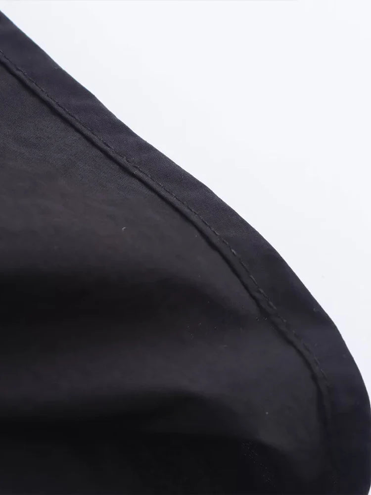 Elegant Solid Color Waist Midi Dress with Long Shirt Style and Side Pockets for Women