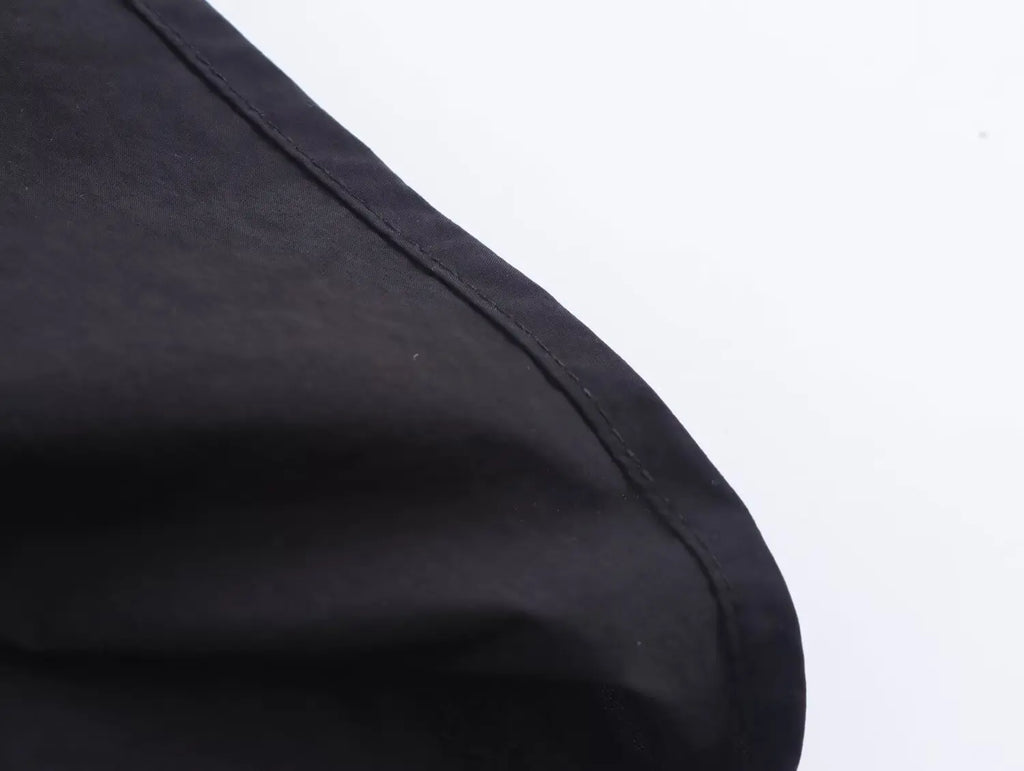 Elegant Solid Color Waist Midi Dress with Long Shirt Style and Side Pockets for Women