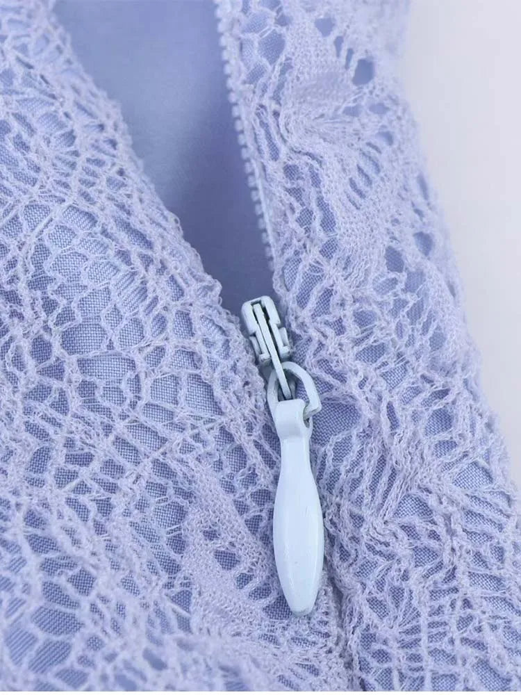 Women Summer Lace Two-Piece Set Sexy Solid Camisole Top and Elegant Skirt Stylish Streetwear Outfit for Ladies