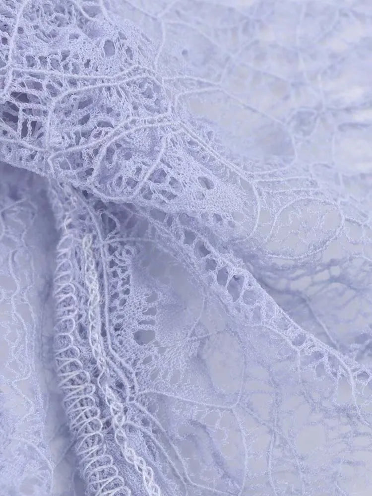 Women Summer Lace Two-Piece Set Sexy Solid Camisole Top and Elegant Skirt Stylish Streetwear Outfit for Ladies