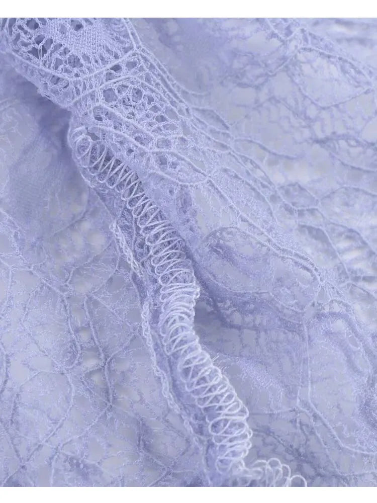 Women Summer Lace Two-Piece Set Sexy Solid Camisole Top and Elegant Skirt Stylish Streetwear Outfit for Ladies