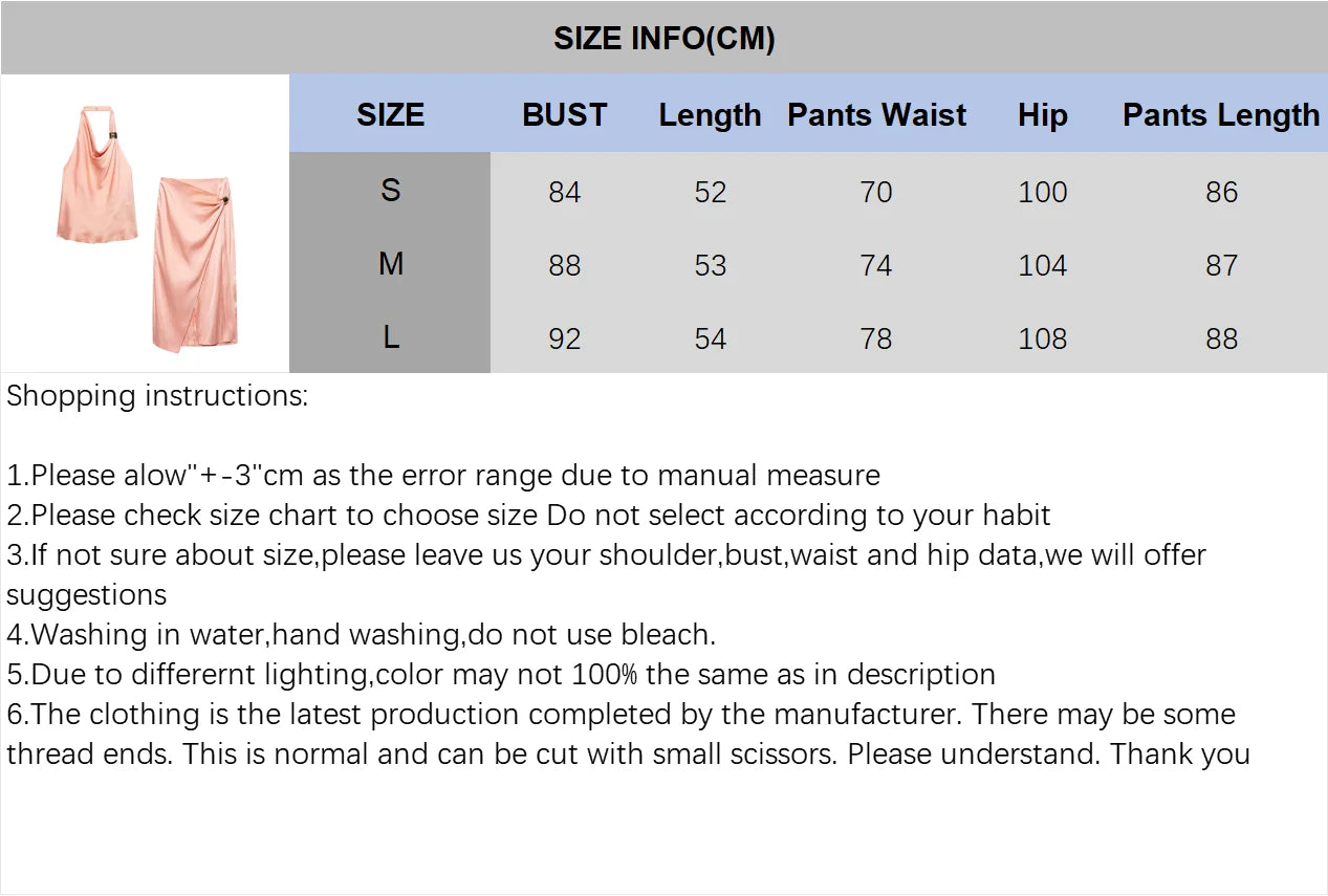 Women's Satin Two-Piece Midi Skirt Set with Gold Applique and Sexy Backless Top Spring Dress Ensemble