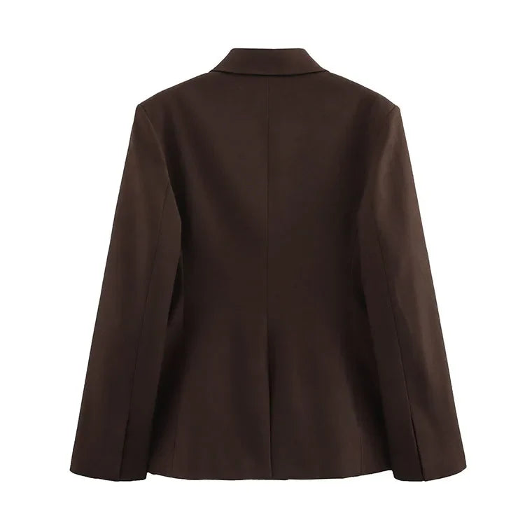 Elegant Women's Office Two-Piece Jacket and A-Line Skirt Set Slim Fit Long Sleeve Blazer with Hip-Enhancing Skirt