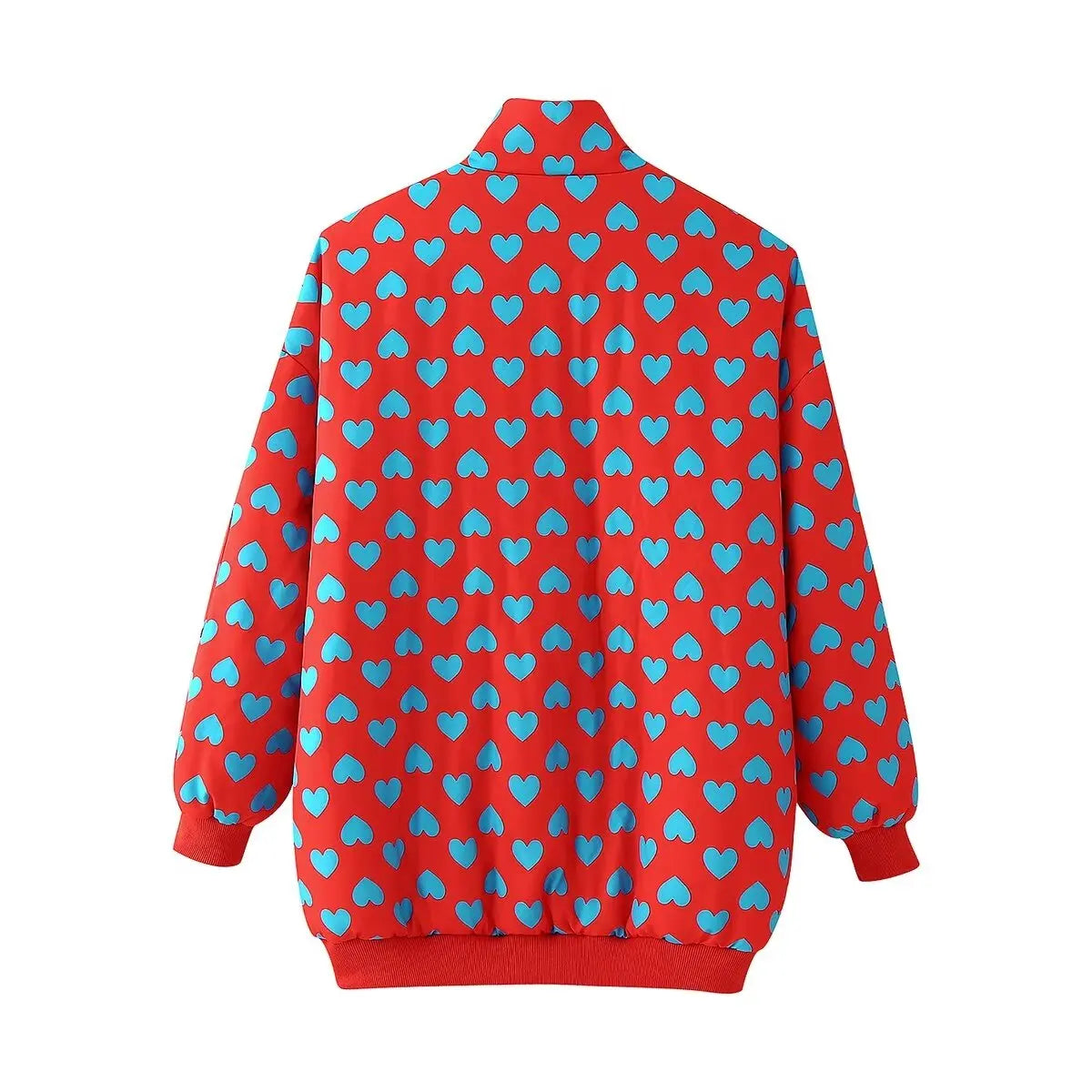 Love Print Cotton Coat With Matching Hip Skirt Set For Women Elegant Casual Two-Piece Outfit