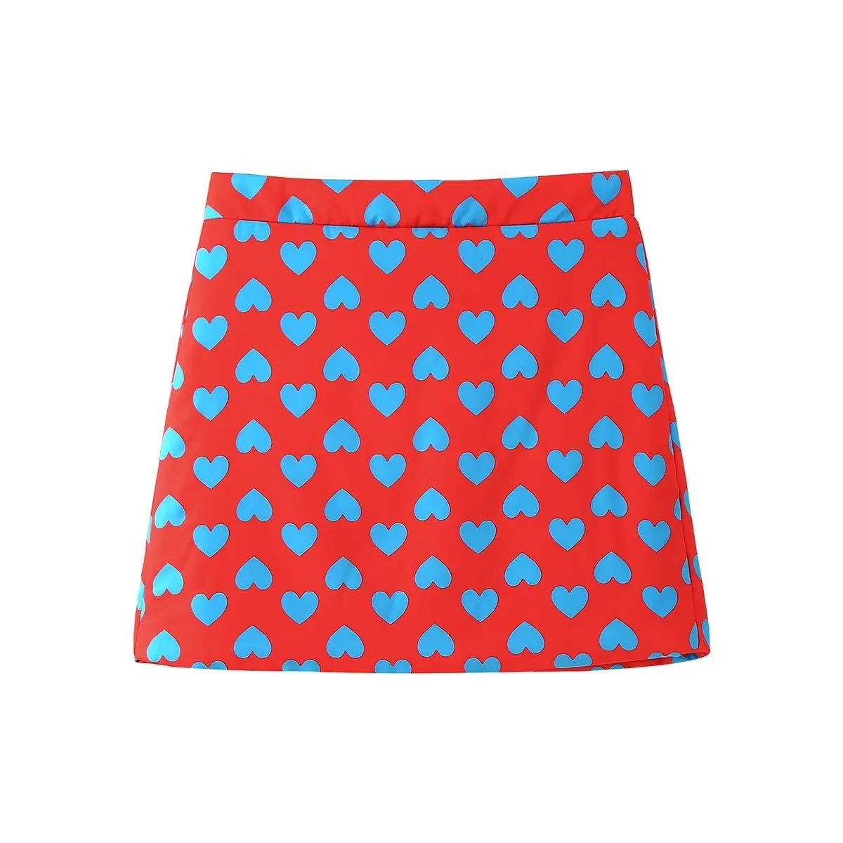 Love Print Cotton Coat With Matching Hip Skirt Set For Women Elegant Casual Two-Piece Outfit