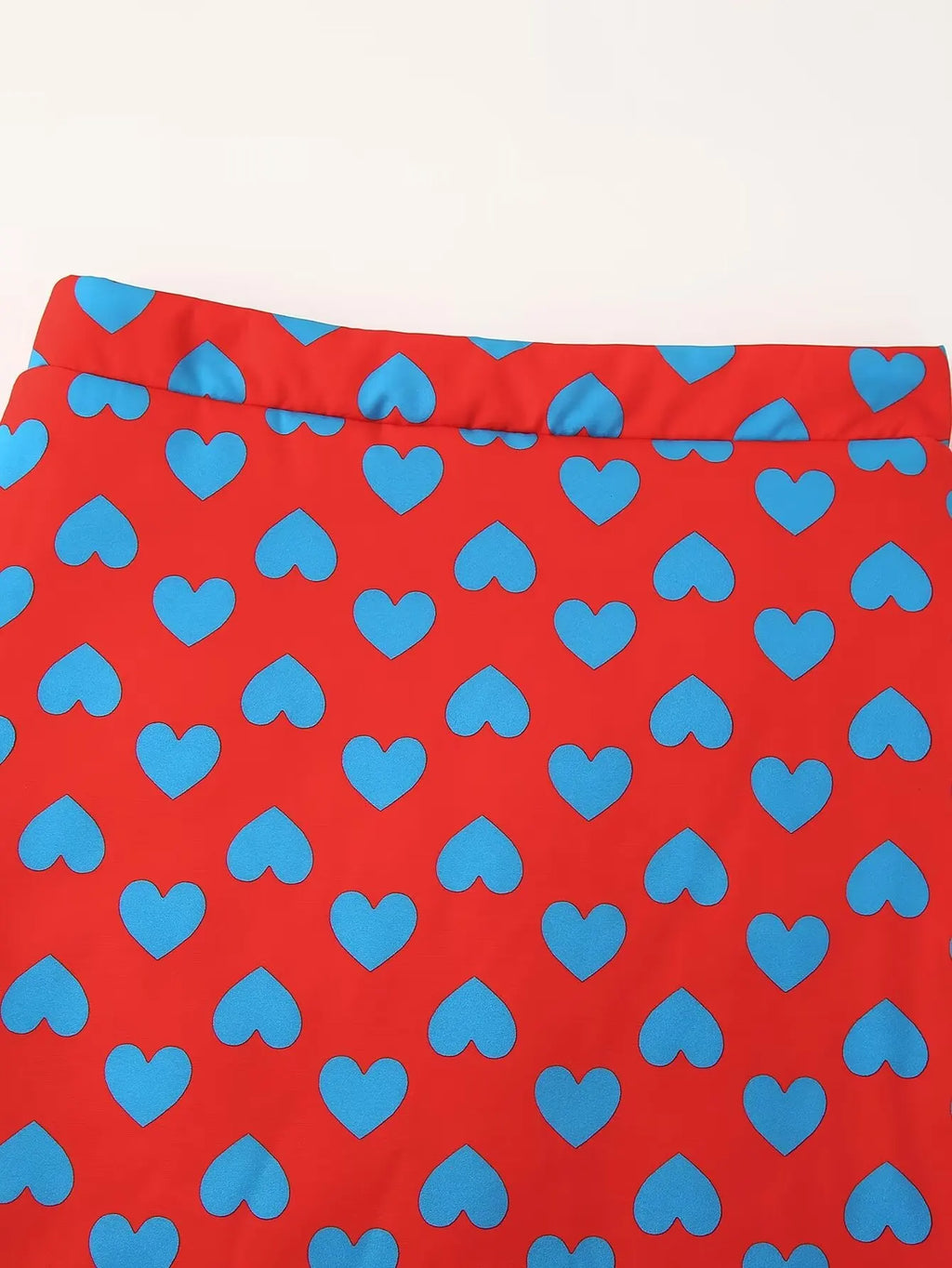 Love Print Cotton Coat With Matching Hip Skirt Set For Women Elegant Casual Two-Piece Outfit