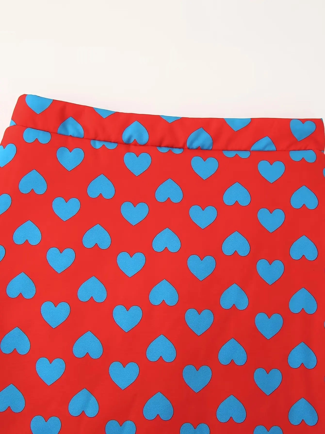 Love Print Cotton Coat With Matching Hip Skirt Set For Women Elegant Casual Two-Piece Outfit