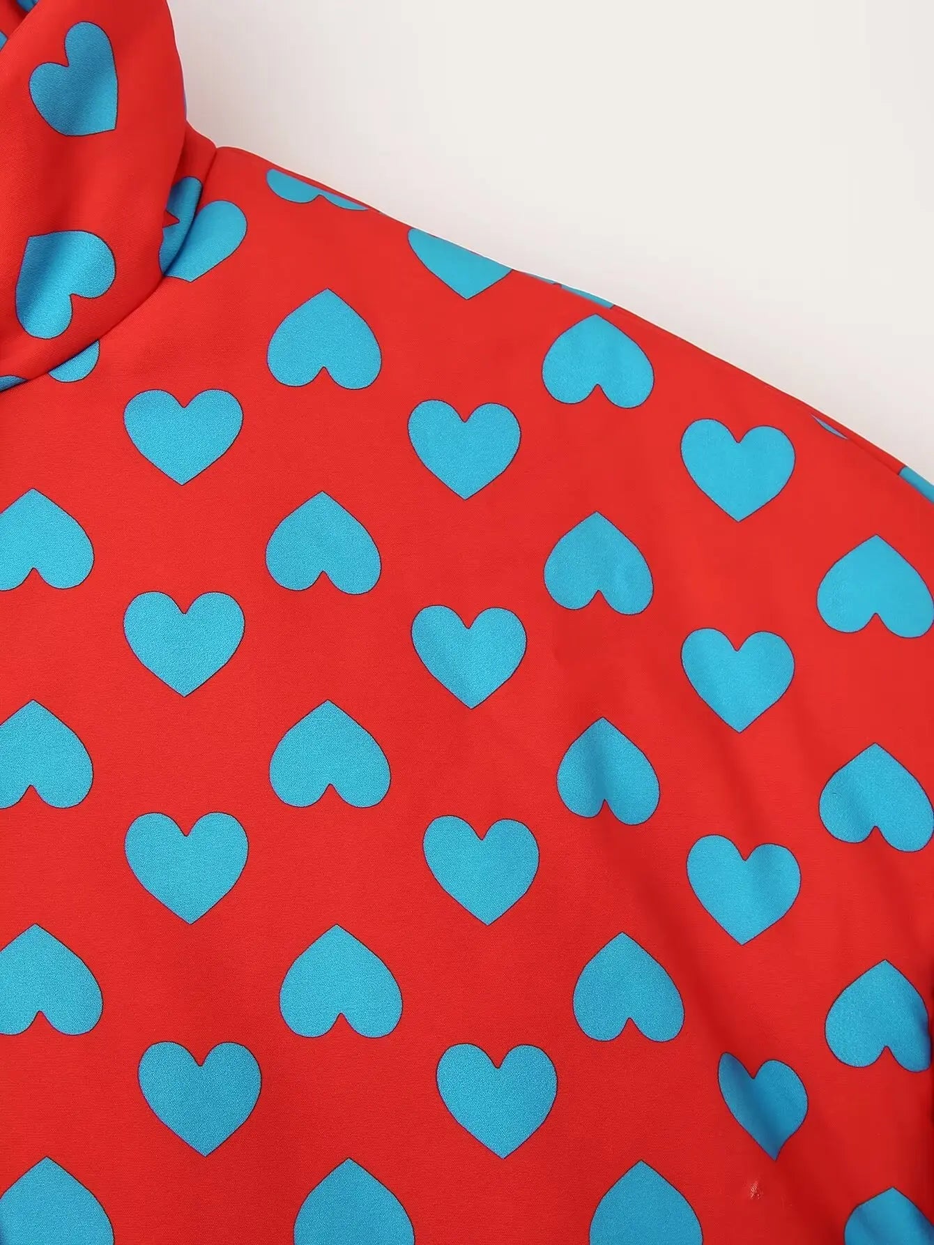 Love Print Cotton Coat With Matching Hip Skirt Set For Women Elegant Casual Two-Piece Outfit