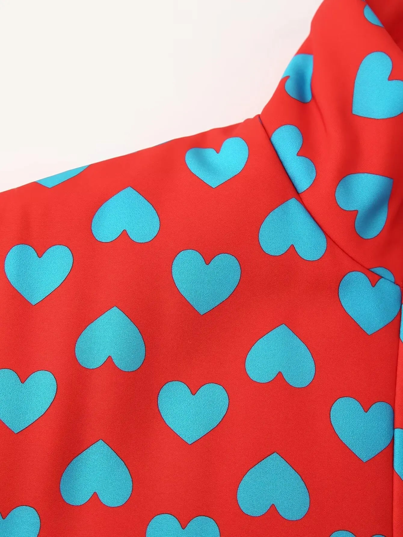 Love Print Cotton Coat With Matching Hip Skirt Set For Women Elegant Casual Two-Piece Outfit