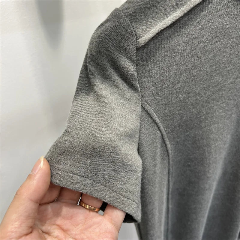 Women's Short-Sleeved Vintage Blouse Shirt Tops Casual O Neck Korean Style Office Lady Camise Tees