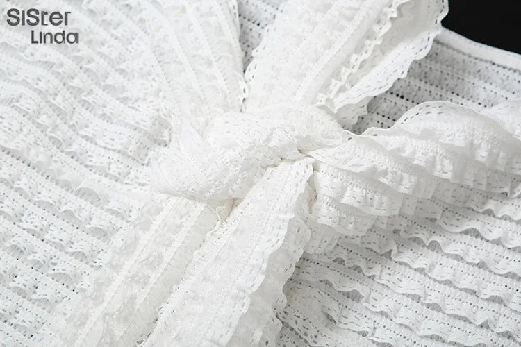 Sexy Elegant Two-Piece Set for Women Sleeveless Cross Wrapped Strapless Top with Bandage Skirt Vacation and Clubwear Matching Outfit