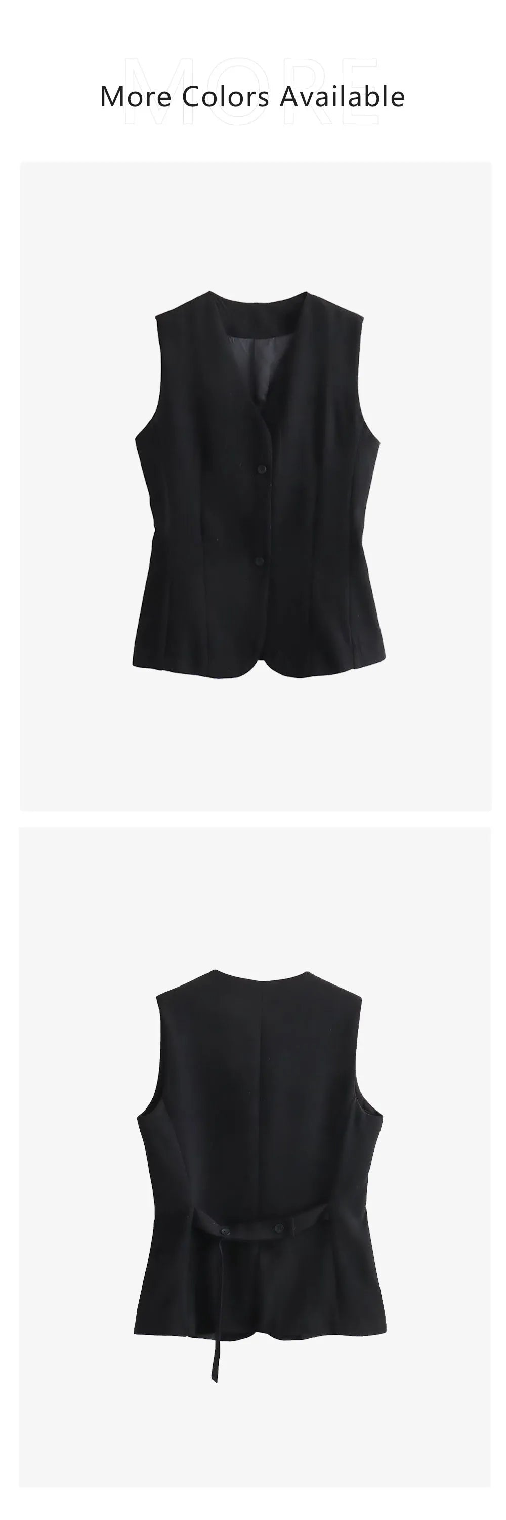 Button Decorated Slim Fit Tank Top with High Waist A-line Short Skirt Set for Women Spring Summer Casual Chic