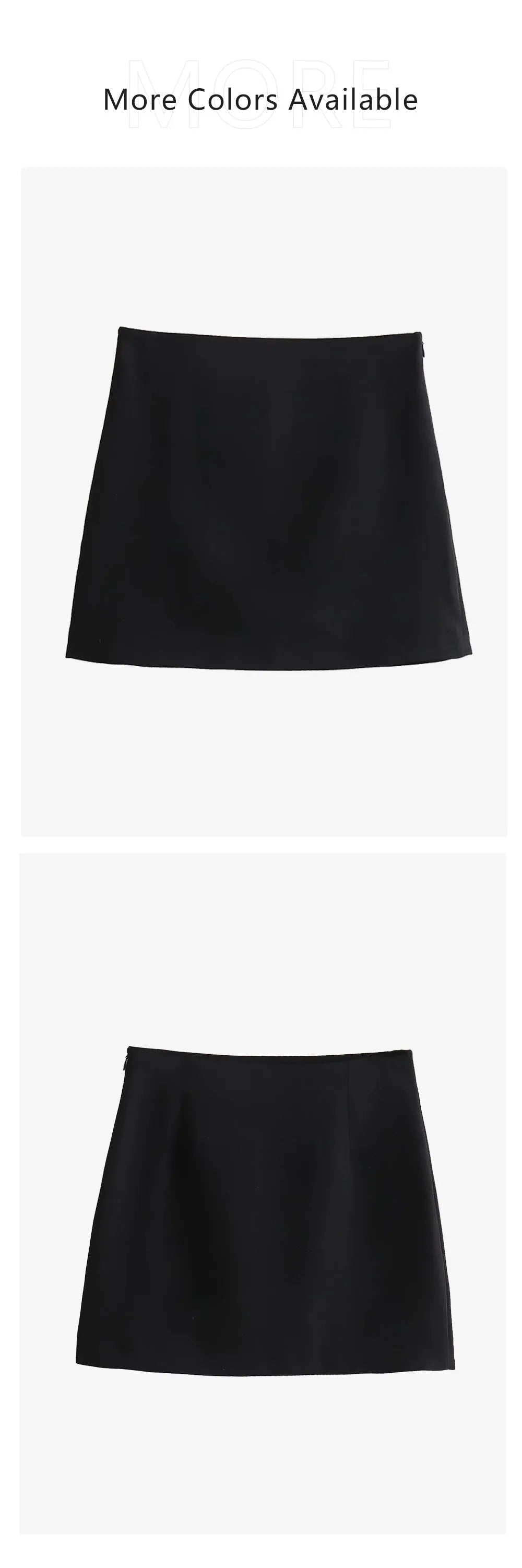 Button Decorated Slim Fit Tank Top with High Waist A-line Short Skirt Set for Women Spring Summer Casual Chic