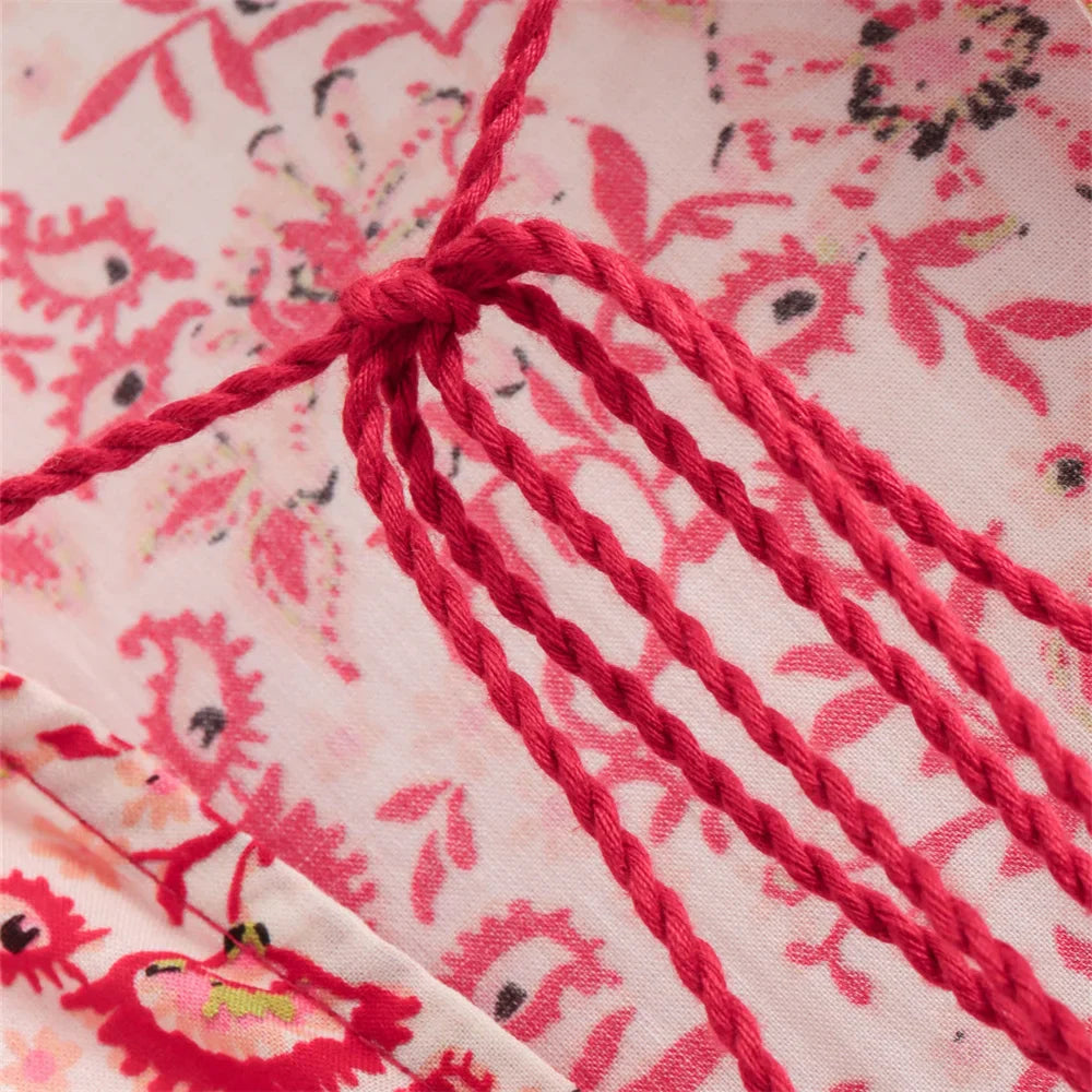 Women's Casual Loose V-Neck Long Sleeve Floral Printed Shirt and Printed Half Skirt Set Stylish Summer Outfit for Office and Leisure