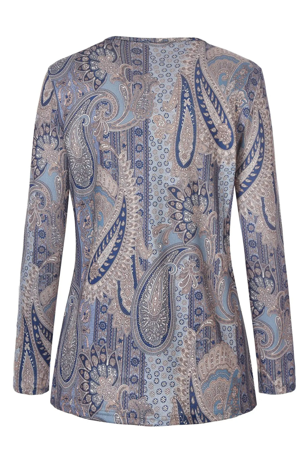 Women's Scarf Collar Long Sleeve Casual Fitted V Neck Top with Elegant Design Sense