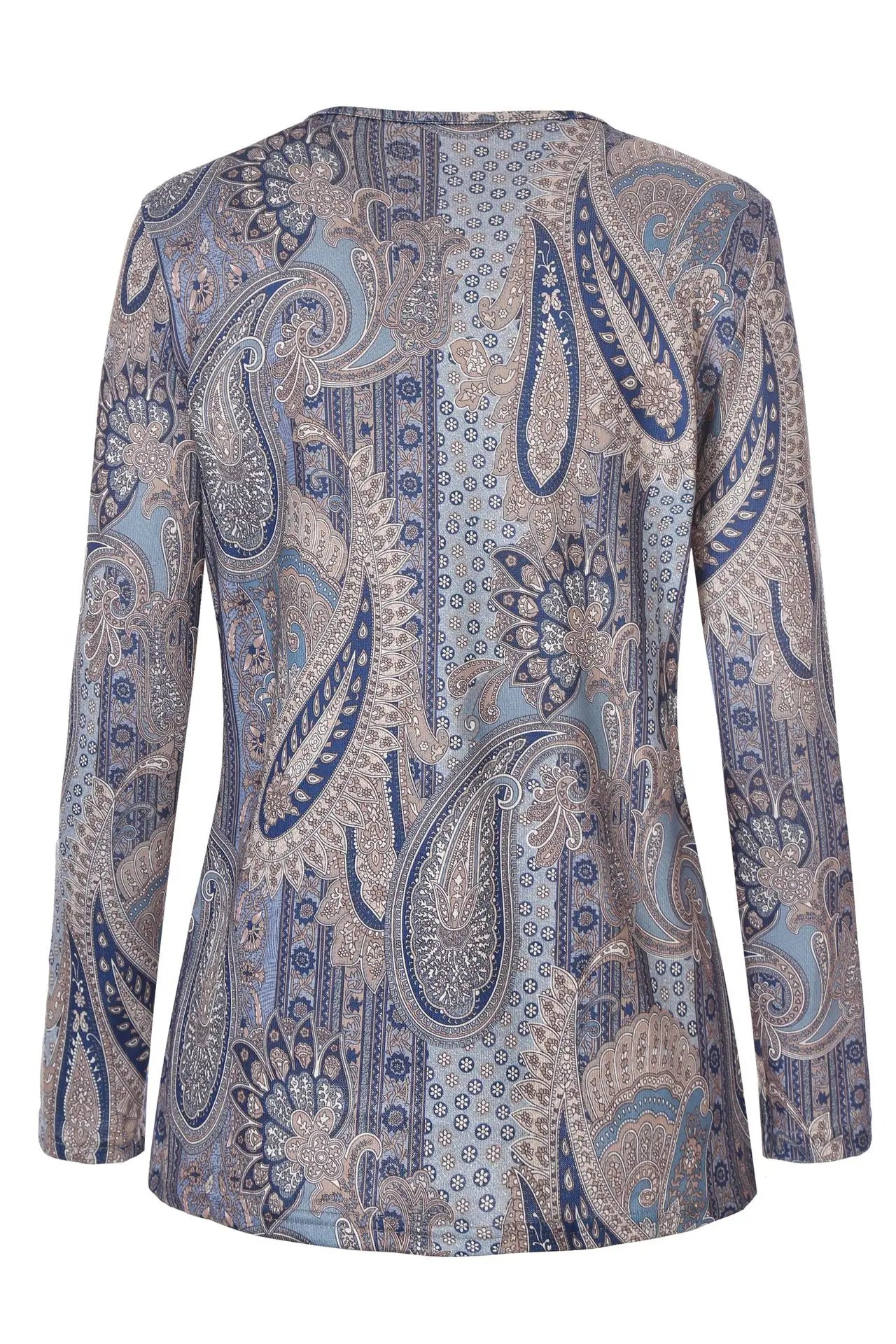 Women's Scarf Collar Long Sleeve Casual Fitted V Neck Top with Elegant Design Sense