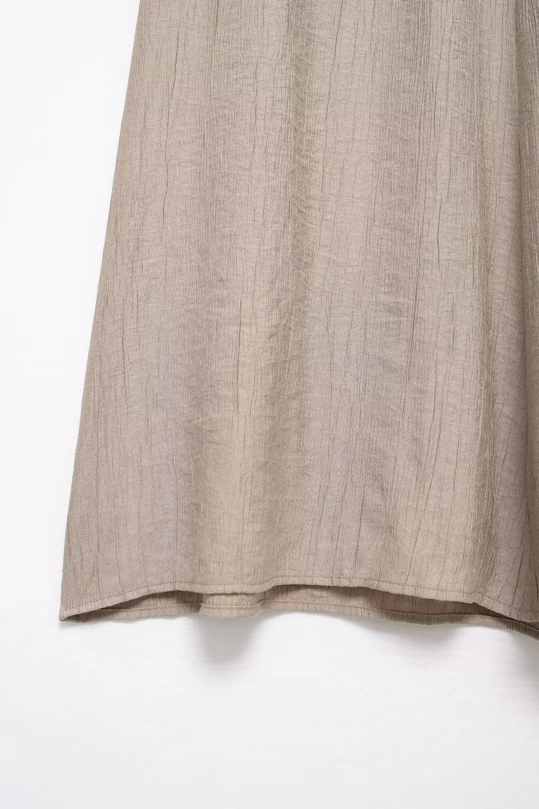 Women's Brown V-Neck Sleeveless Lace-Up Cardigan Slim Vest and A-Line Casual Loose Skirt Two-Piece Set for Summer Holiday