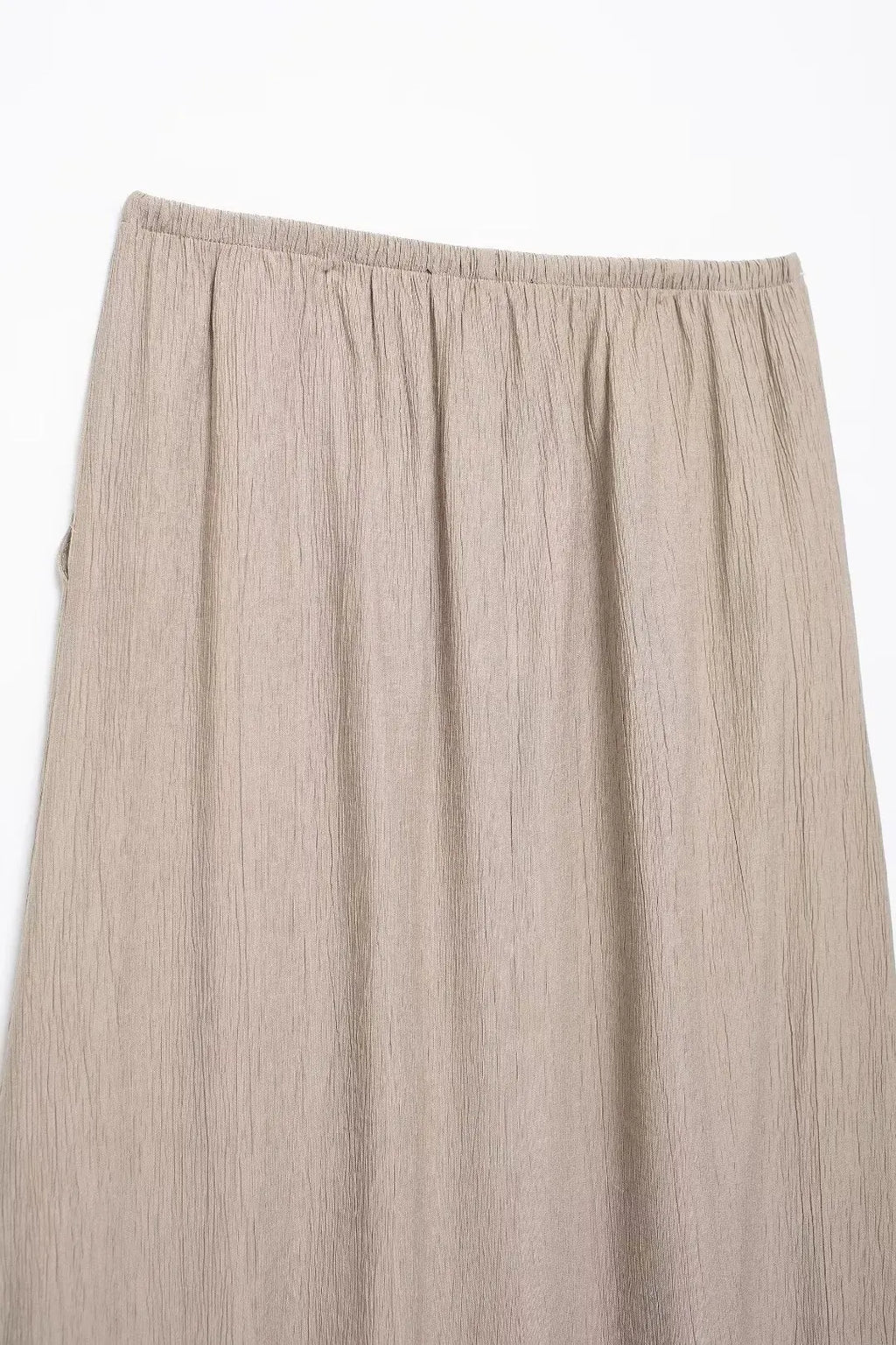 Women's Brown V-Neck Sleeveless Lace-Up Cardigan Slim Vest and A-Line Casual Loose Skirt Two-Piece Set for Summer Holiday