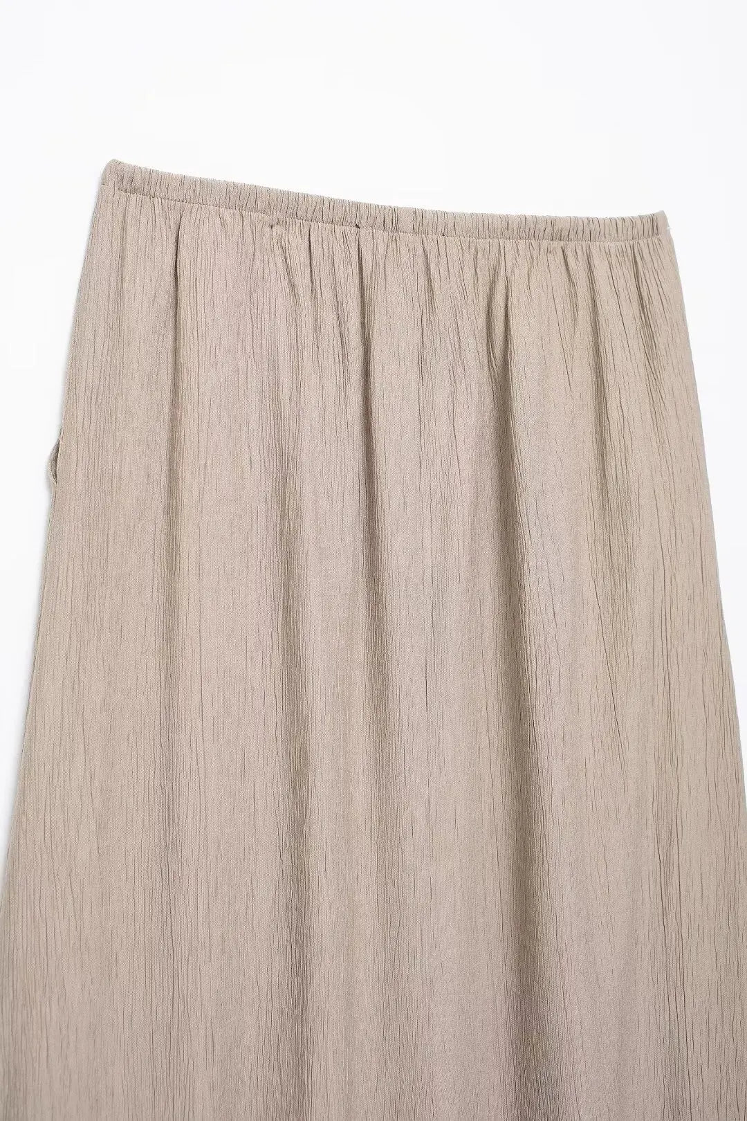 Women's Brown V-Neck Sleeveless Lace-Up Cardigan Slim Vest and A-Line Casual Loose Skirt Two-Piece Set for Summer Holiday