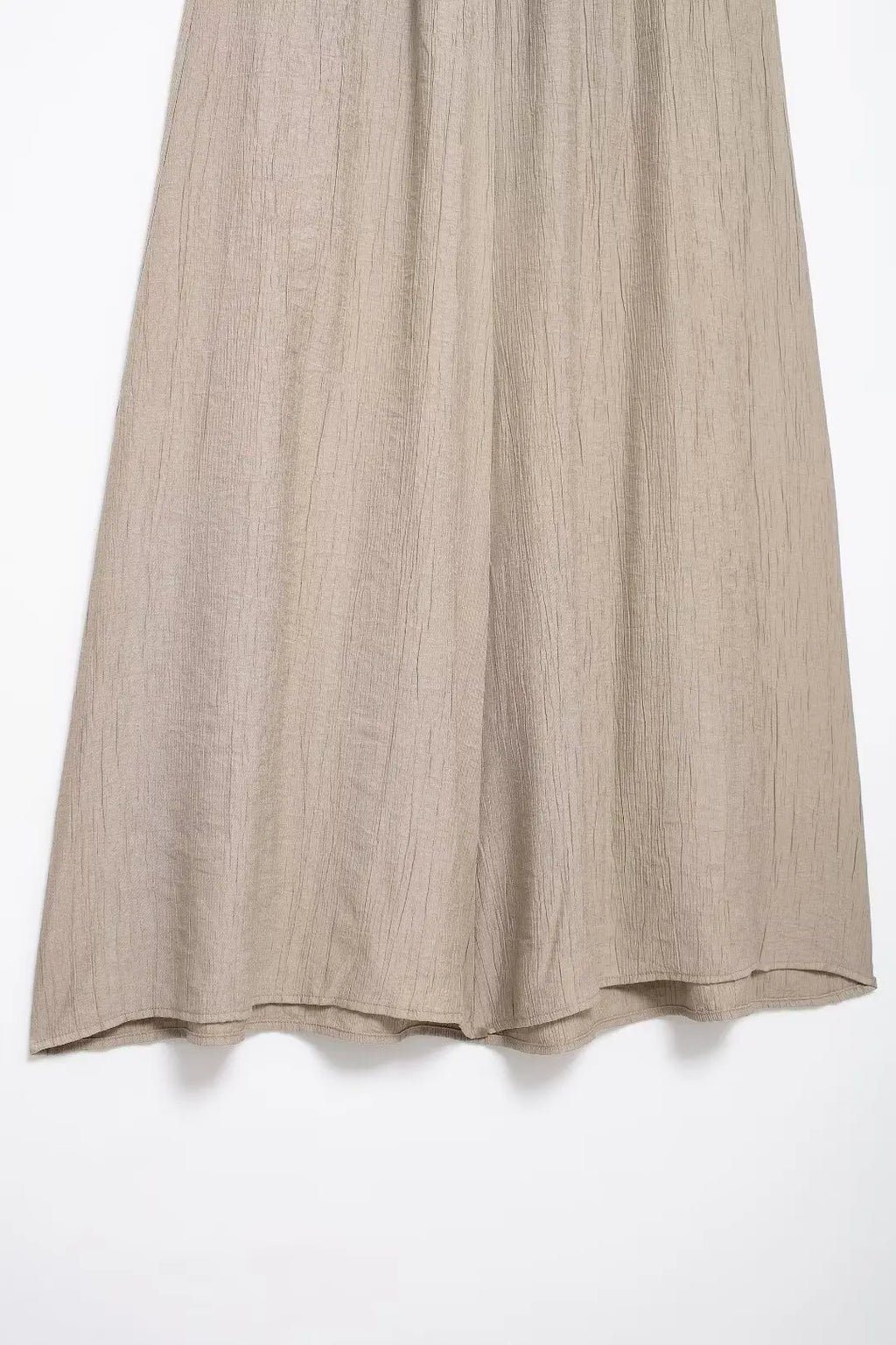 Women's Brown V-Neck Sleeveless Lace-Up Cardigan Slim Vest and A-Line Casual Loose Skirt Two-Piece Set for Summer Holiday