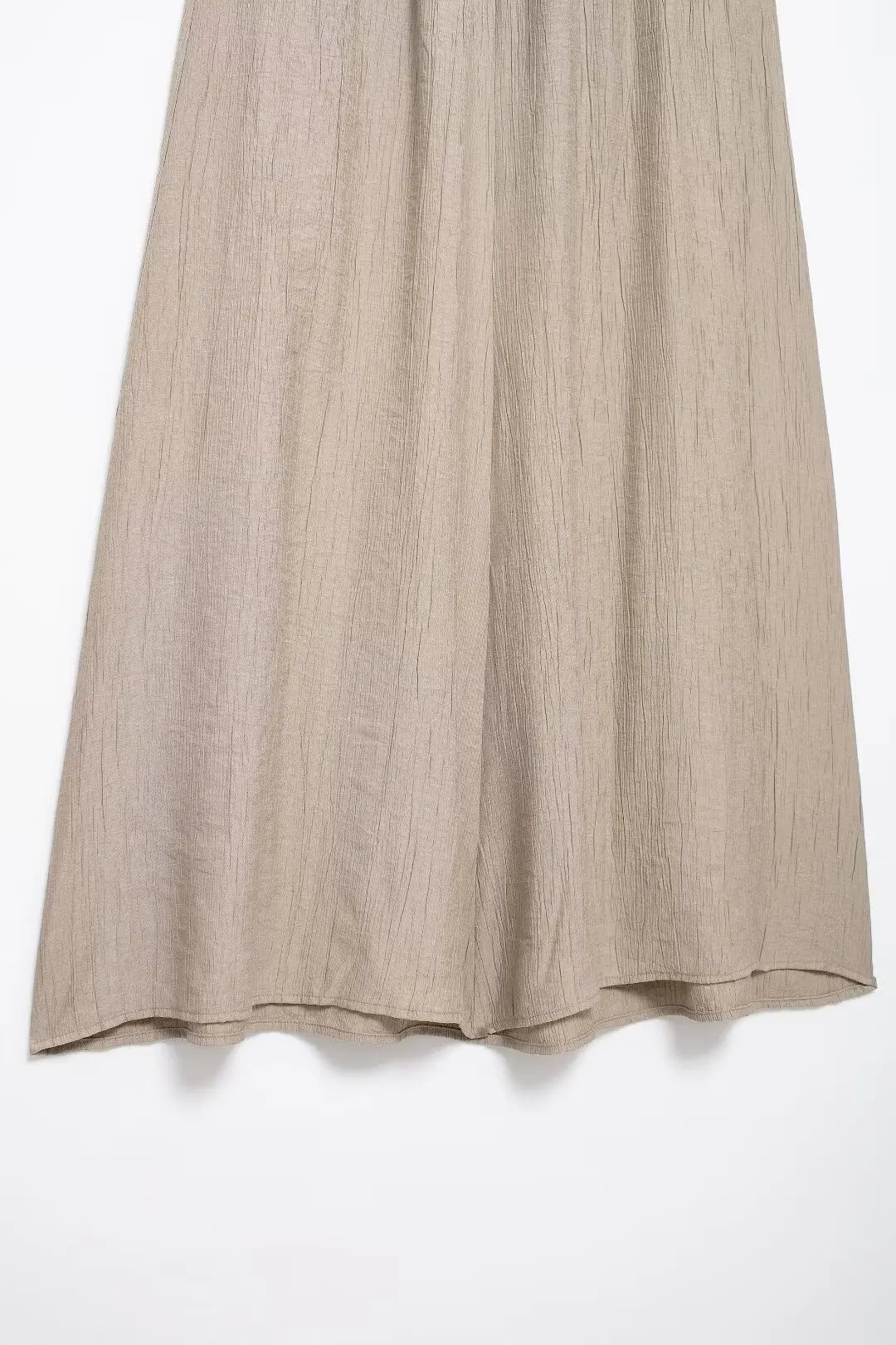 Women's Brown V-Neck Sleeveless Lace-Up Cardigan Slim Vest and A-Line Casual Loose Skirt Two-Piece Set for Summer Holiday