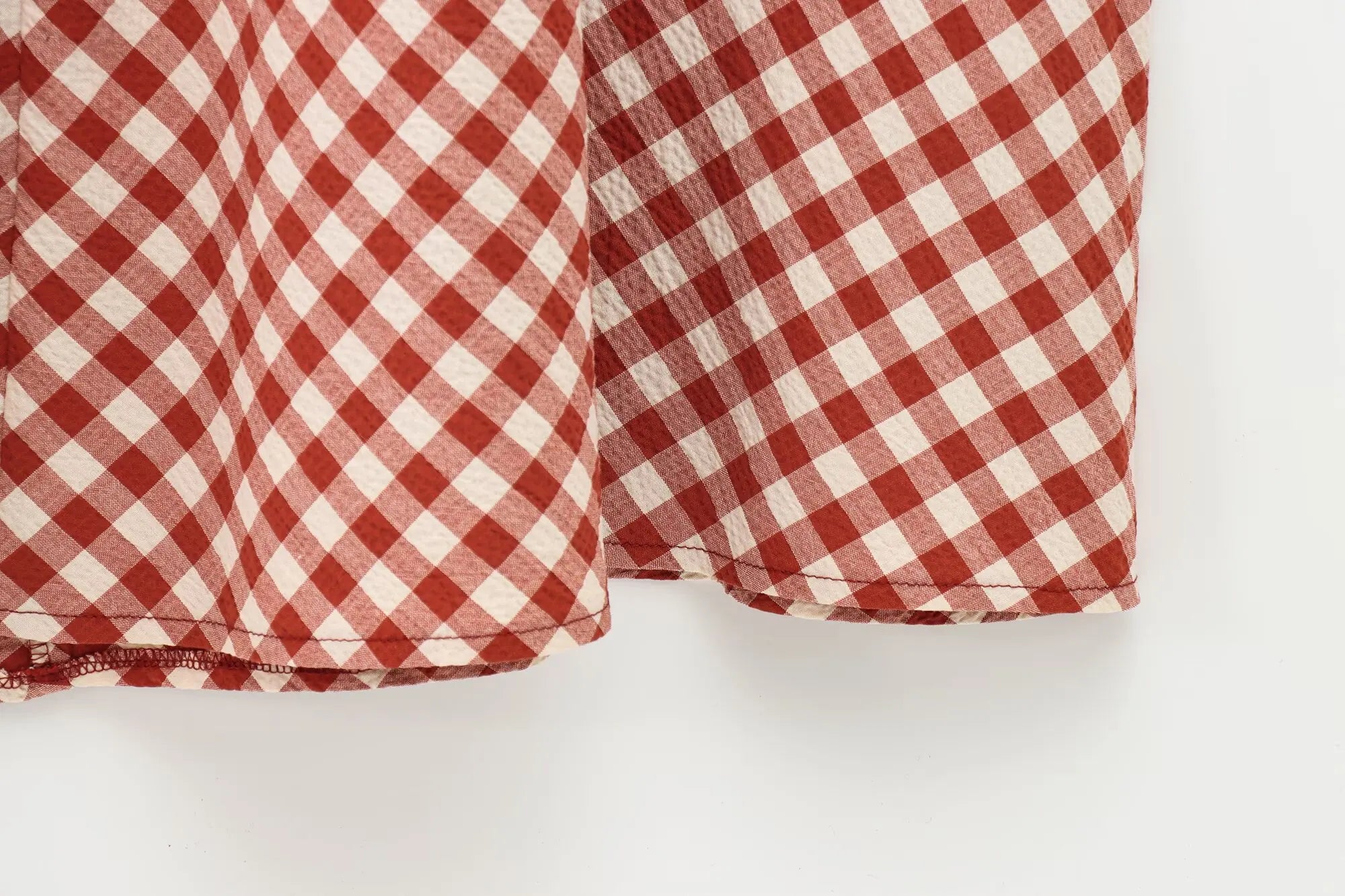 Women Pink Plaid Two-Piece Set Strapless Sling Crop Top with Elastic Waist A-Line Long Skirt Casual Loose Fit Beach Holiday Outfit