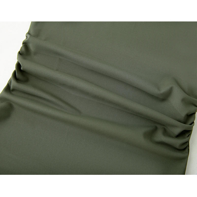 Elegant Black Pleated Maxi Dress for Women Sleeveless Midi Dress with Draped Design Perfect for Summer Beach Holidays