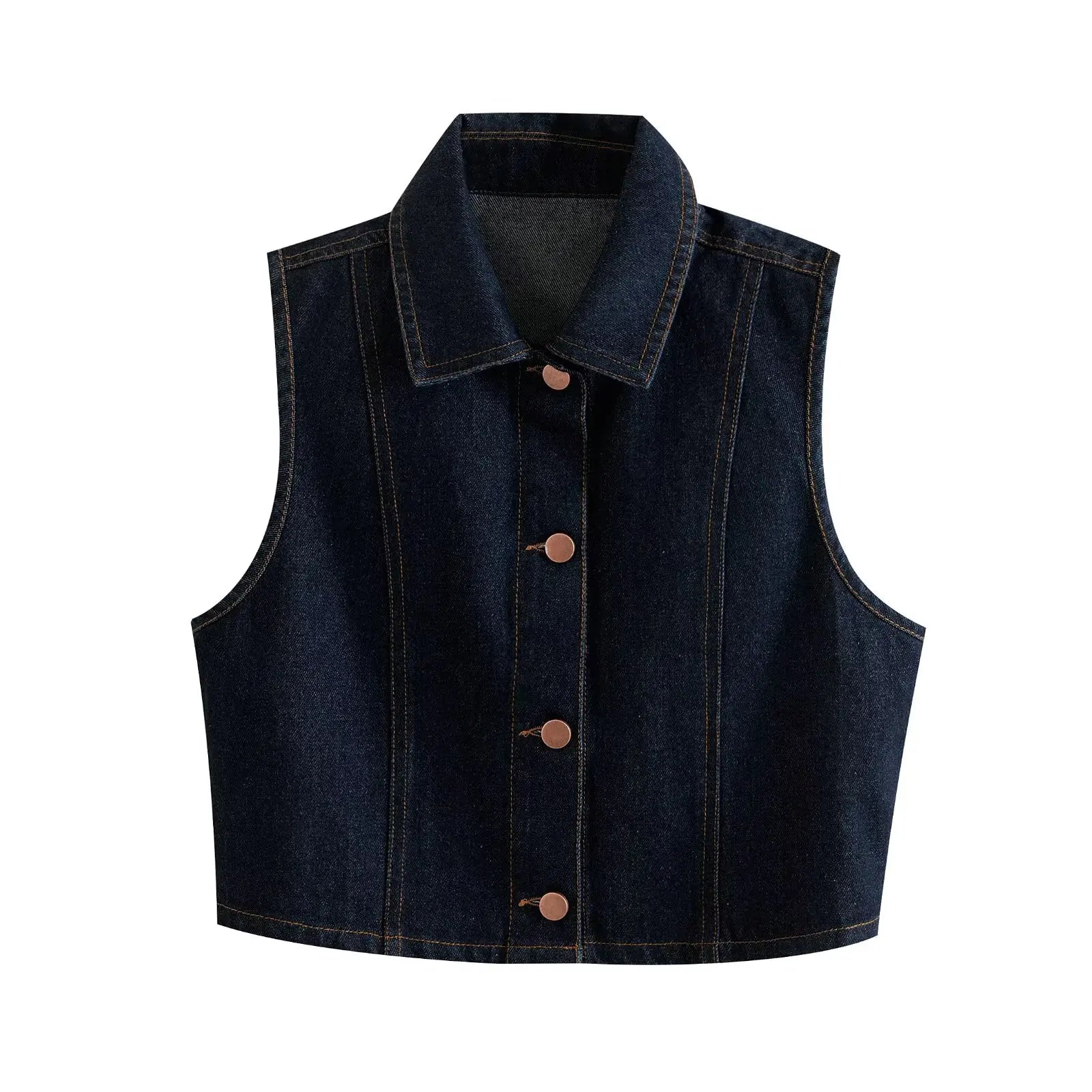 Casual Denim Long Skirt and Cropped Vest Set for Women Stylish Denim Coat Suit Casual Chic Outfit