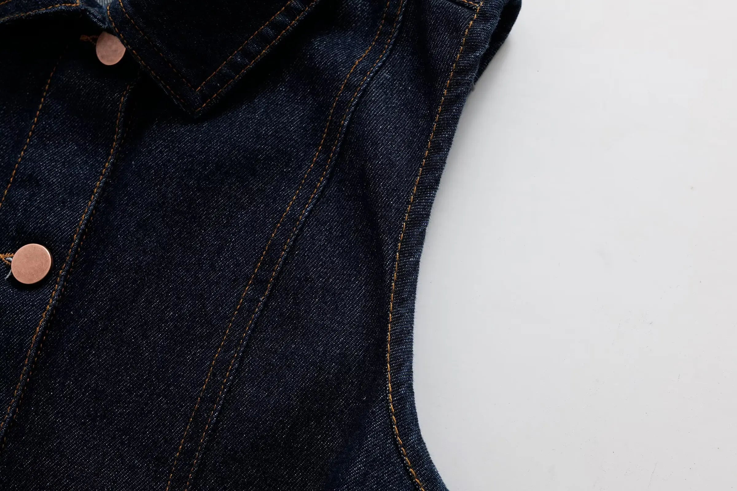 Casual Denim Long Skirt and Cropped Vest Set for Women Stylish Denim Coat Suit Casual Chic Outfit