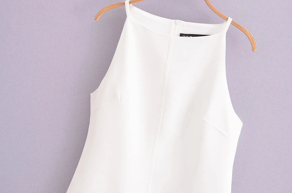 Elegant Off Shoulder Halter Mini Dress for Women with Bright Red and Classic Blue Options, Perfect for Summer Parties and Casual Wear