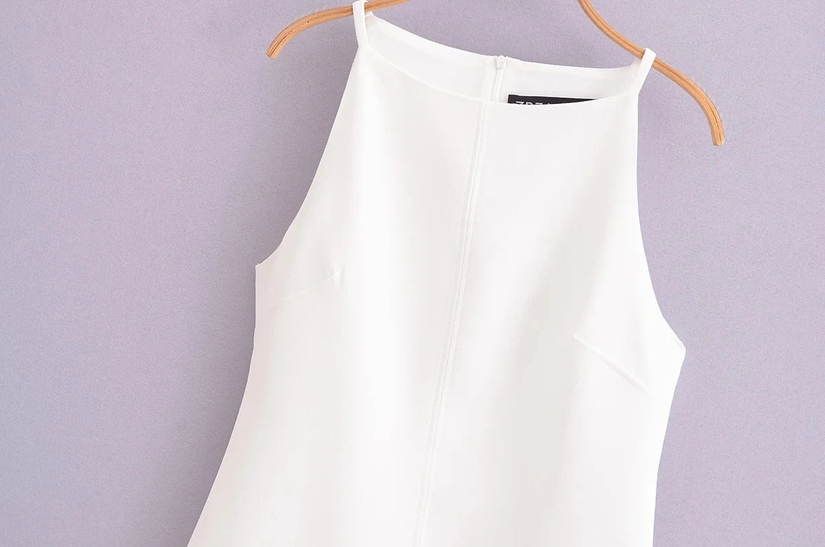 Elegant Off Shoulder Halter Mini Dress for Women with Bright Red and Classic Blue Options, Perfect for Summer Parties and Casual Wear