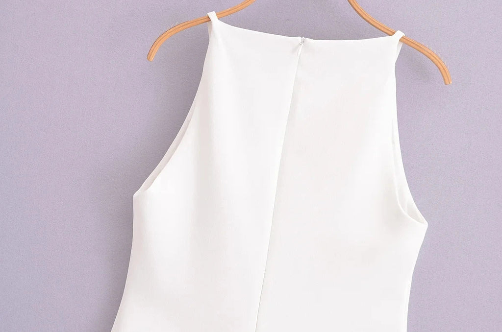 Elegant Off Shoulder Halter Mini Dress for Women with Bright Red and Classic Blue Options, Perfect for Summer Parties and Casual Wear