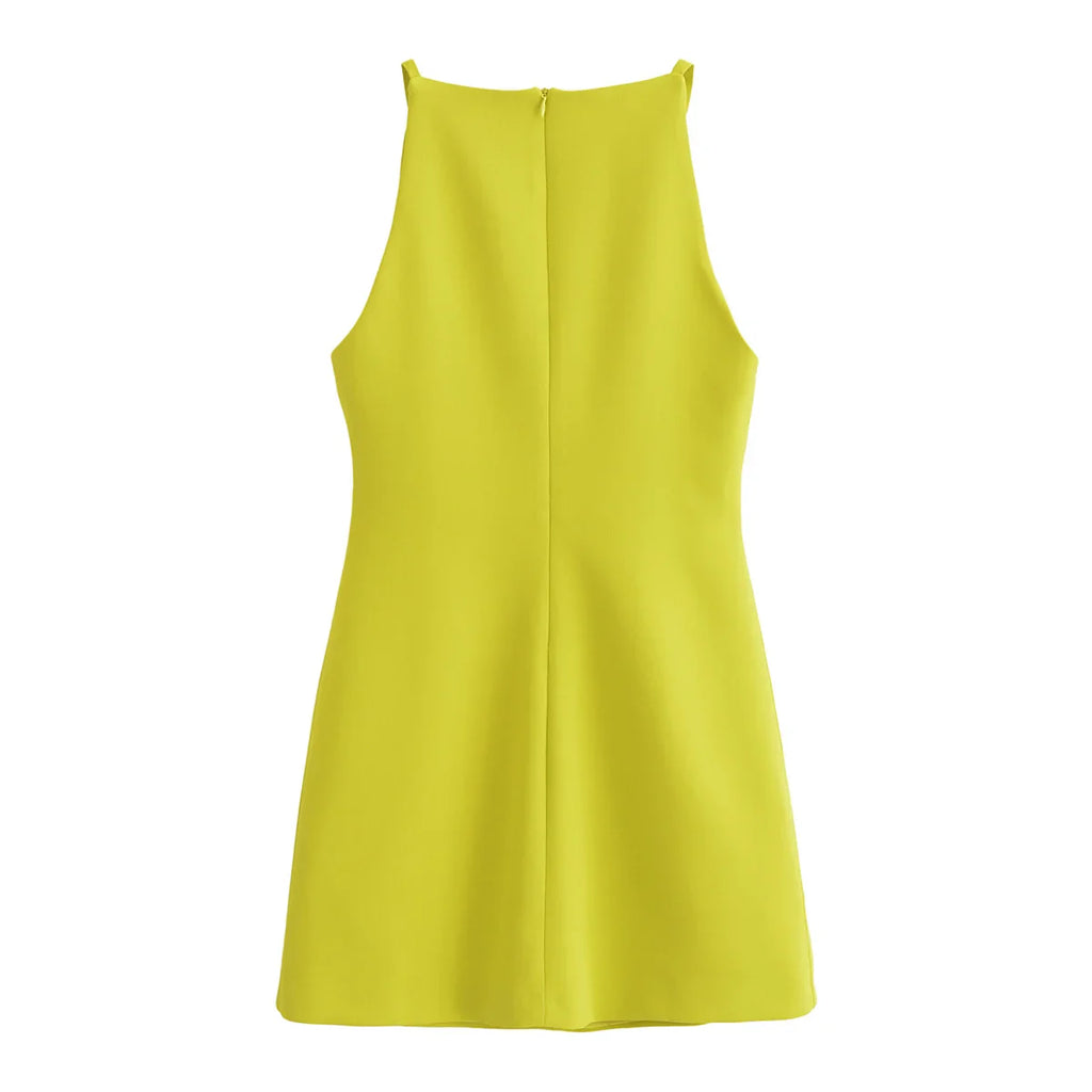 Elegant Off Shoulder Halter Mini Dress for Women with Bright Red and Classic Blue Options, Perfect for Summer Parties and Casual Wear