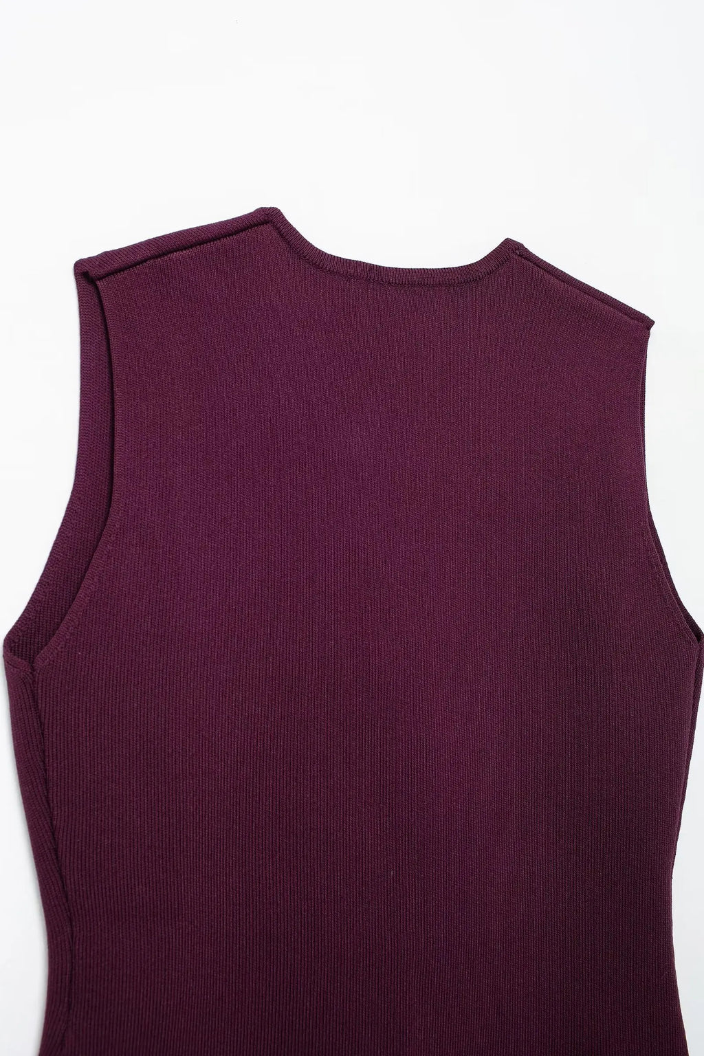 Women Two Piece Knit Vest and Side Zipper Midi Skirt Set Sleeveless V Neck Button Detail Stylish High Street Outfit for Ladies