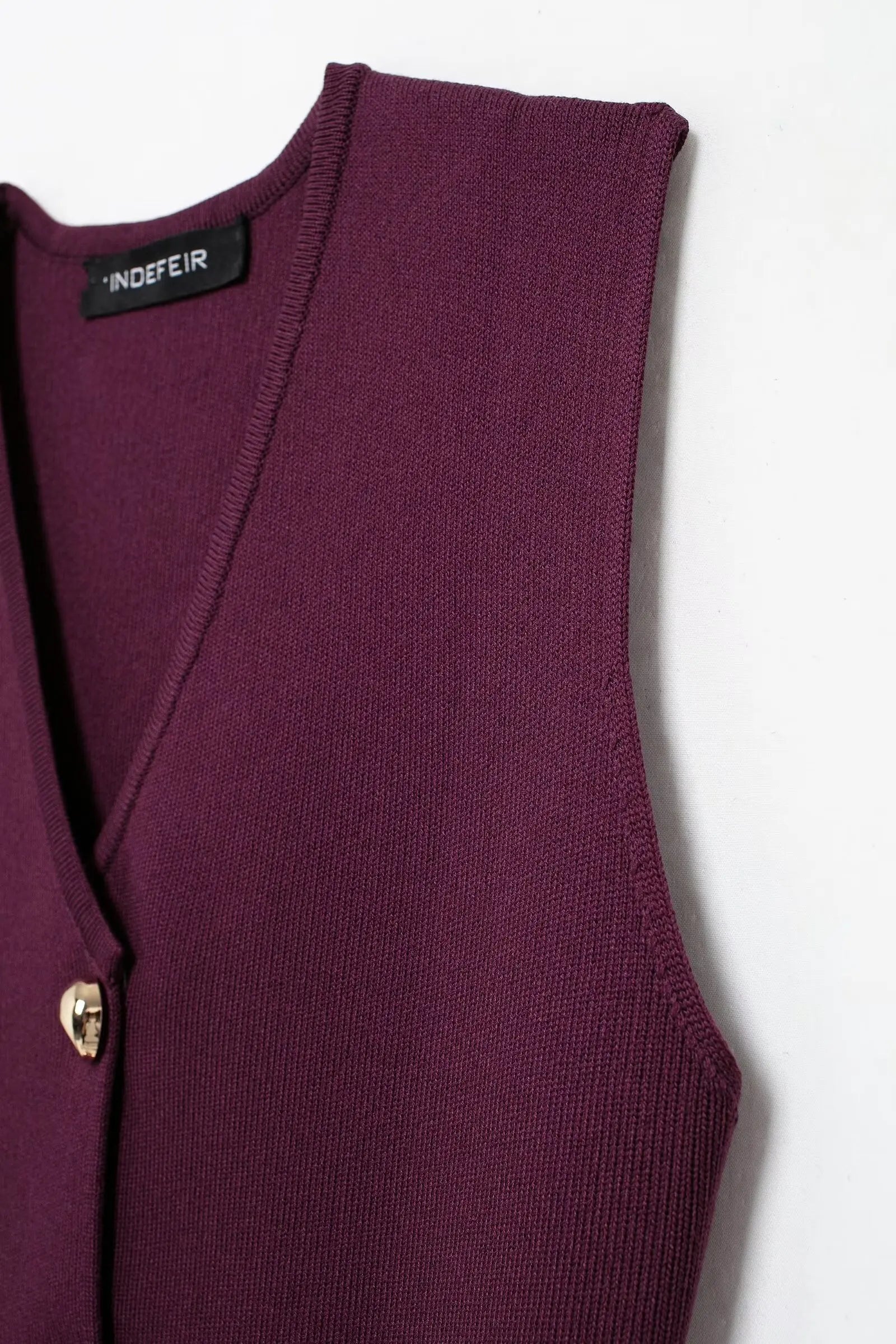 Women Two Piece Knit Vest and Side Zipper Midi Skirt Set Sleeveless V Neck Button Detail Stylish High Street Outfit for Ladies