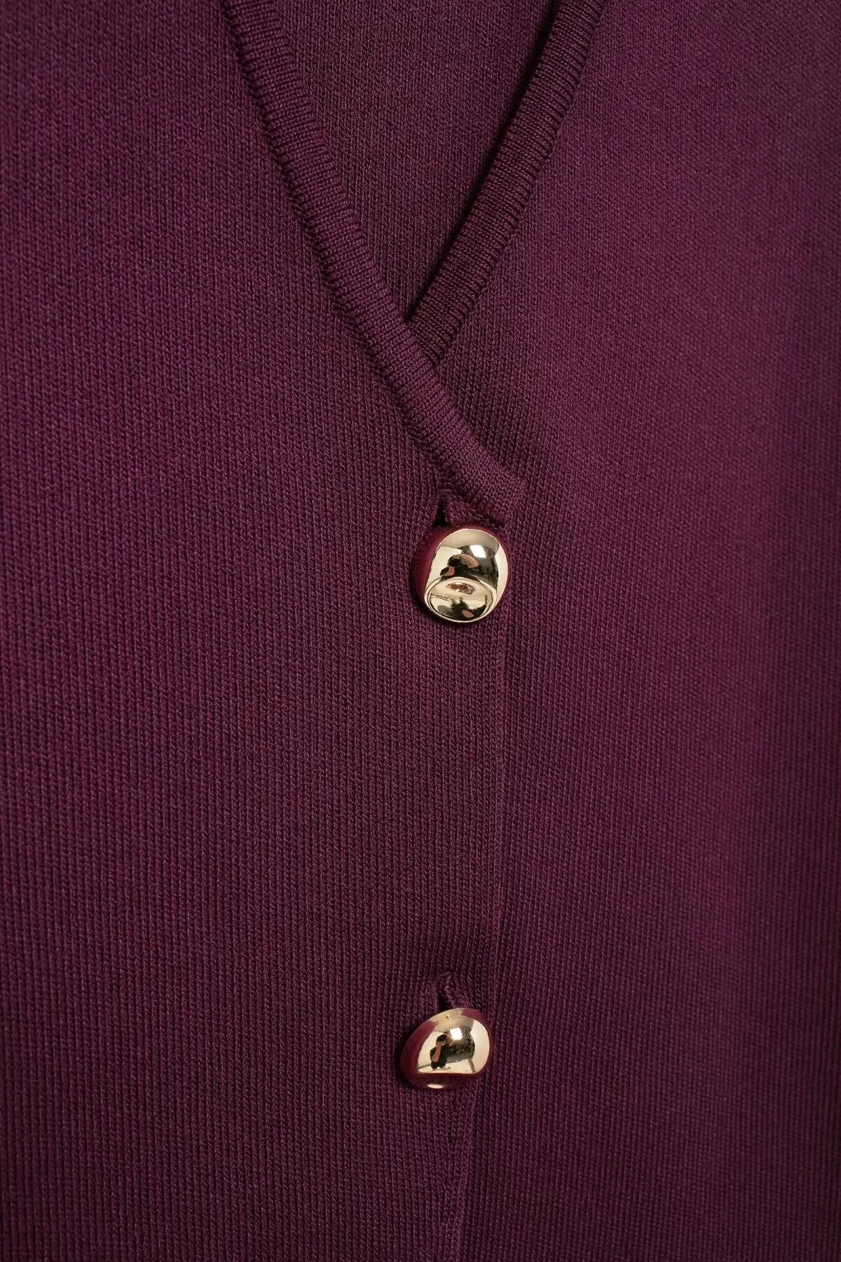 Women Two Piece Knit Vest and Side Zipper Midi Skirt Set Sleeveless V Neck Button Detail Stylish High Street Outfit for Ladies