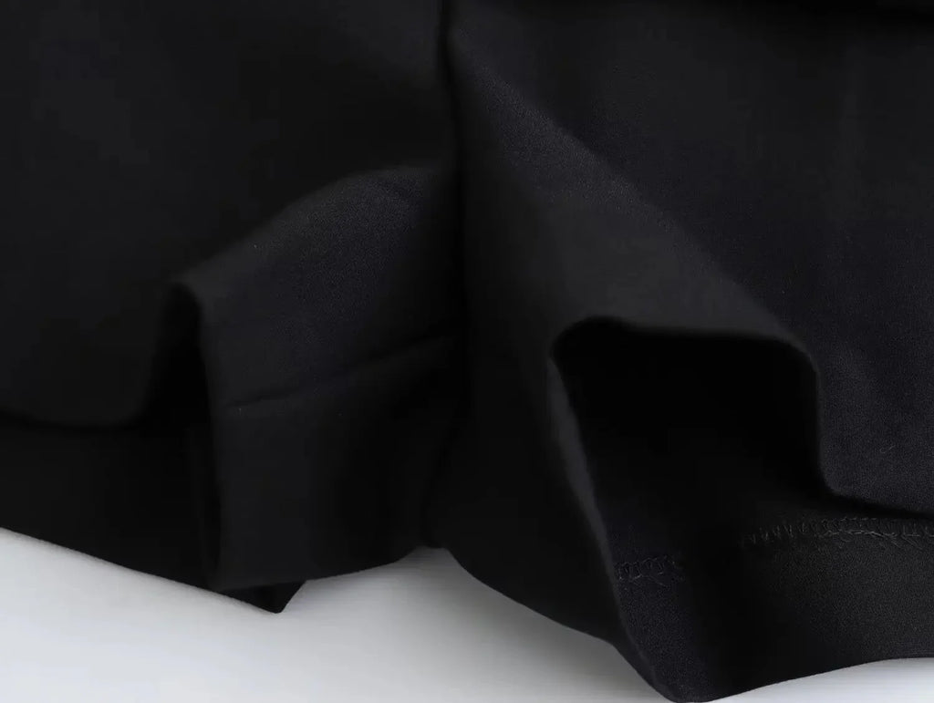 Elegant Two-Piece Women's Outfit Featuring Unique Tight Bra Shorts and Slim High Waist Skirt with Stylish Flip Spliced Tube Corset Top