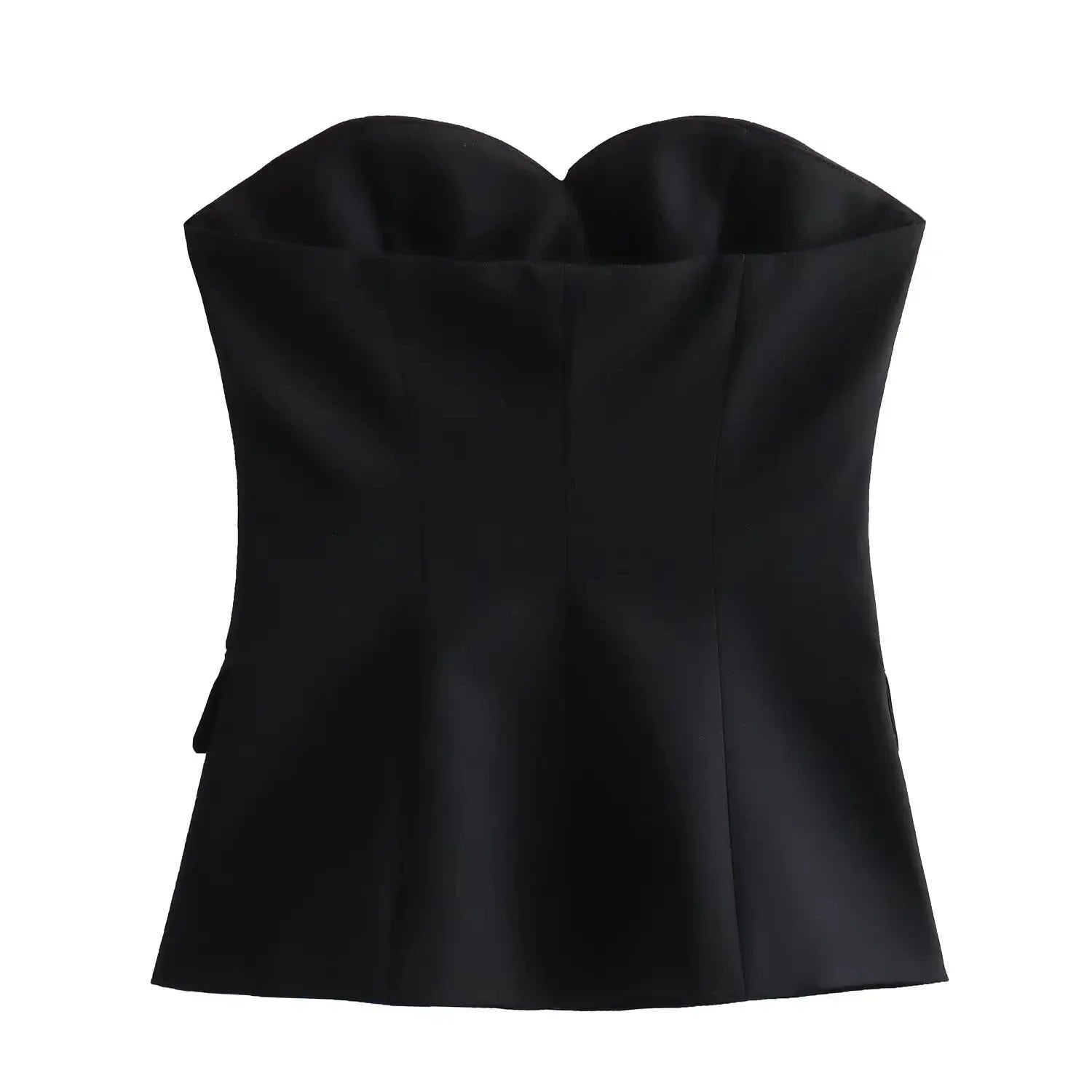 Elegant Two-Piece Women's Outfit Featuring Unique Tight Bra Shorts and Slim High Waist Skirt with Stylish Flip Spliced Tube Corset Top