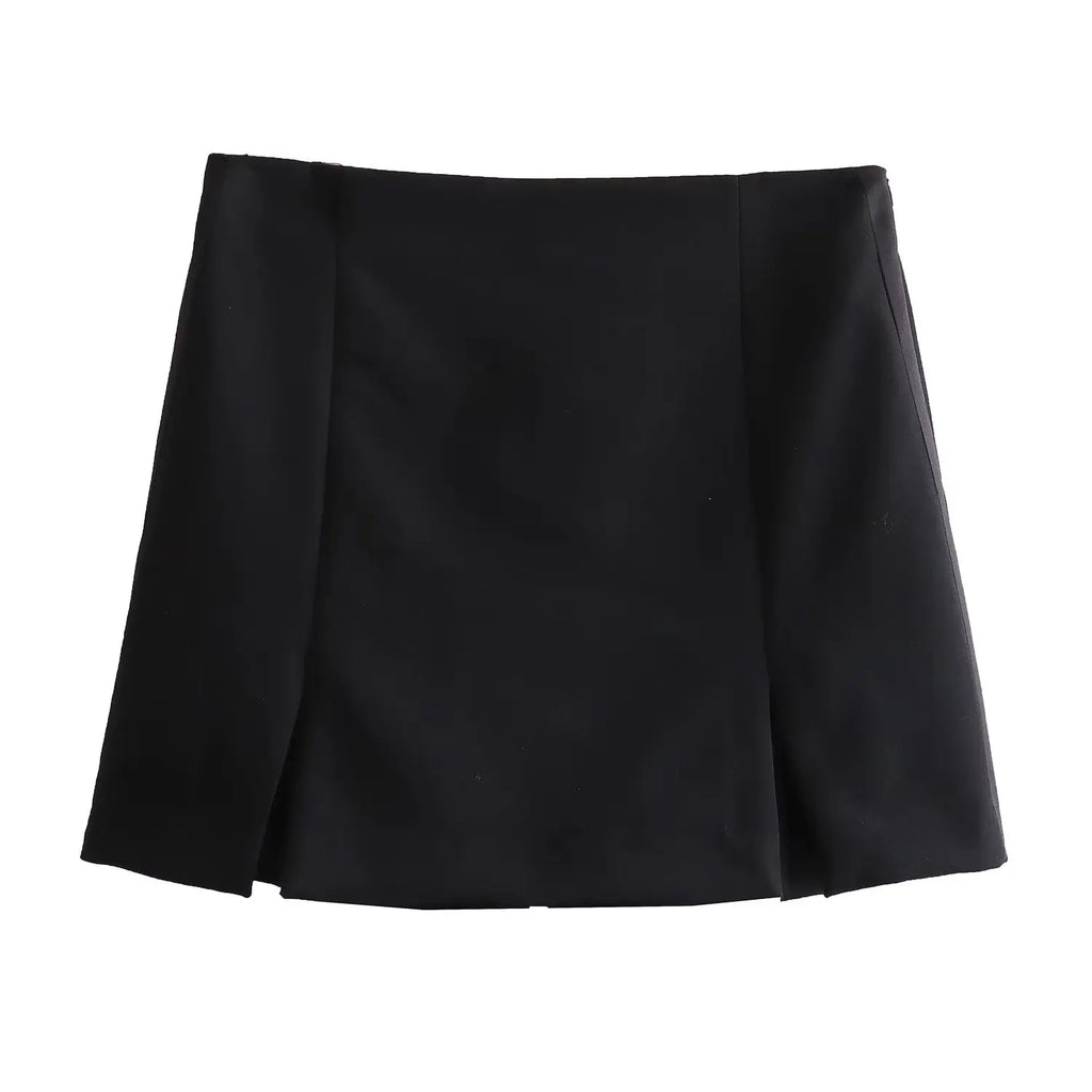 Elegant Two-Piece Women's Outfit Featuring Unique Tight Bra Shorts and Slim High Waist Skirt with Stylish Flip Spliced Tube Corset Top