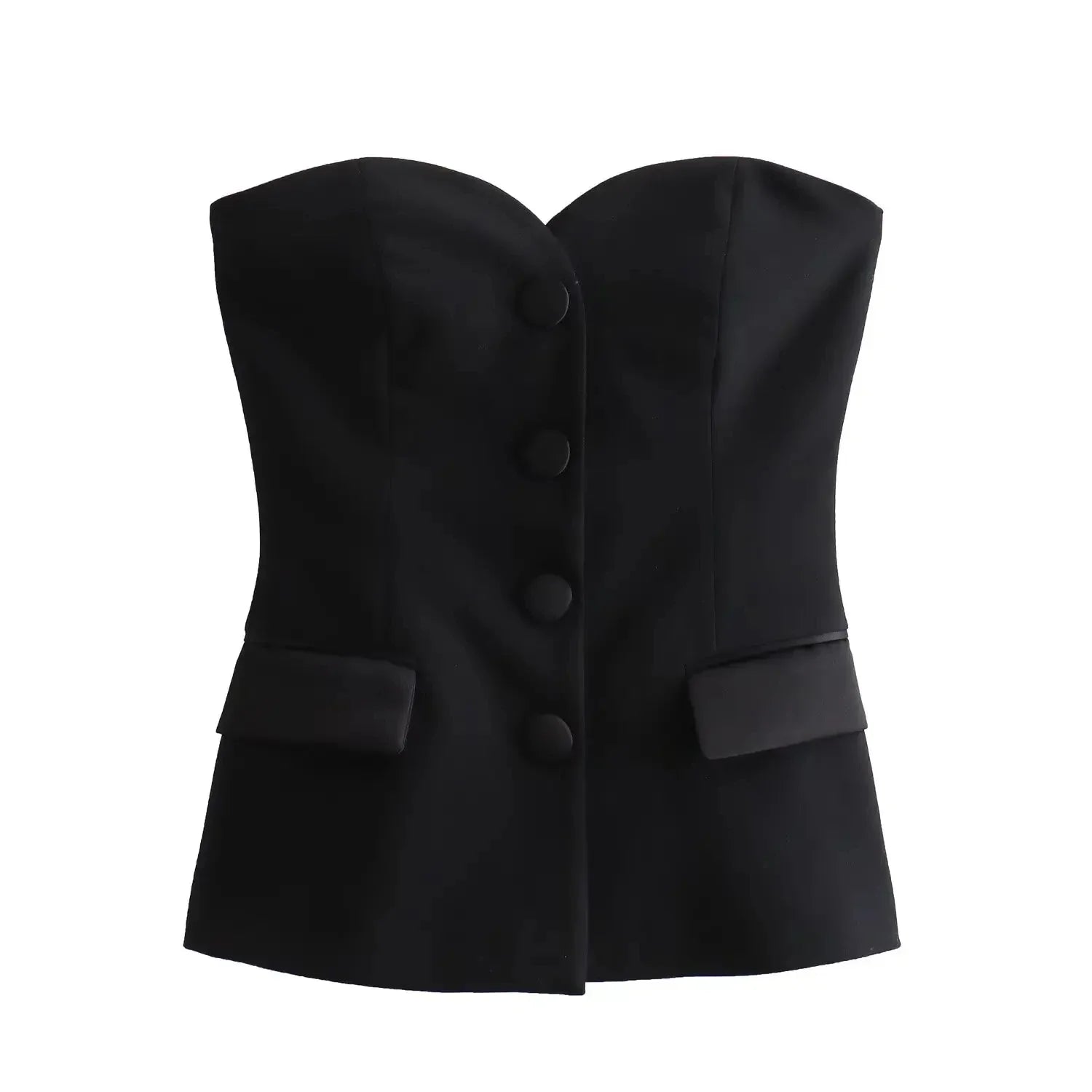 Elegant Two-Piece Women's Outfit Featuring Unique Tight Bra Shorts and Slim High Waist Skirt with Stylish Flip Spliced Tube Corset Top