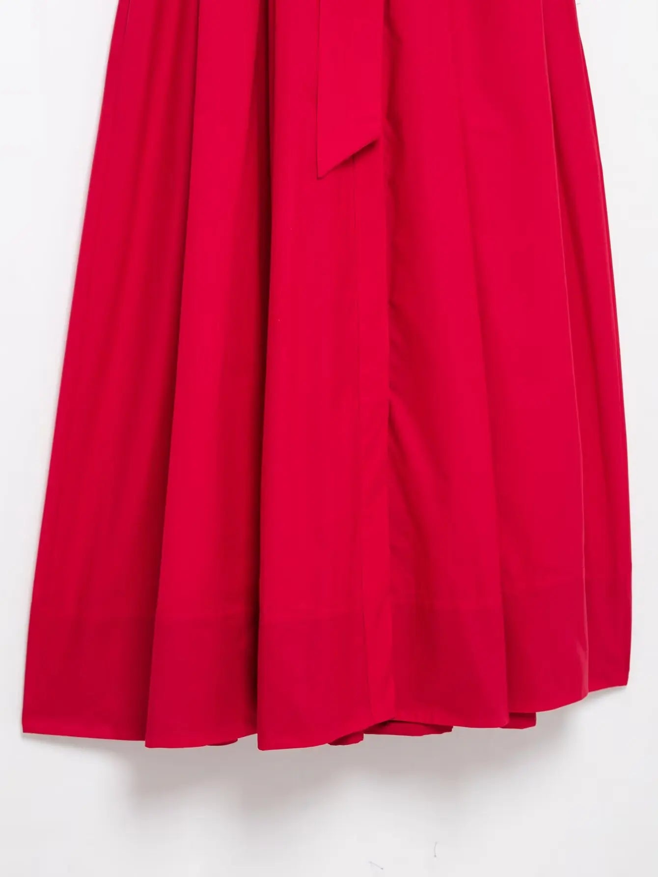 Women's Romantic Red Belted Dress with Lapel Pockets Long Dress for Spring and Summer Elegant Casual Holiday Wear