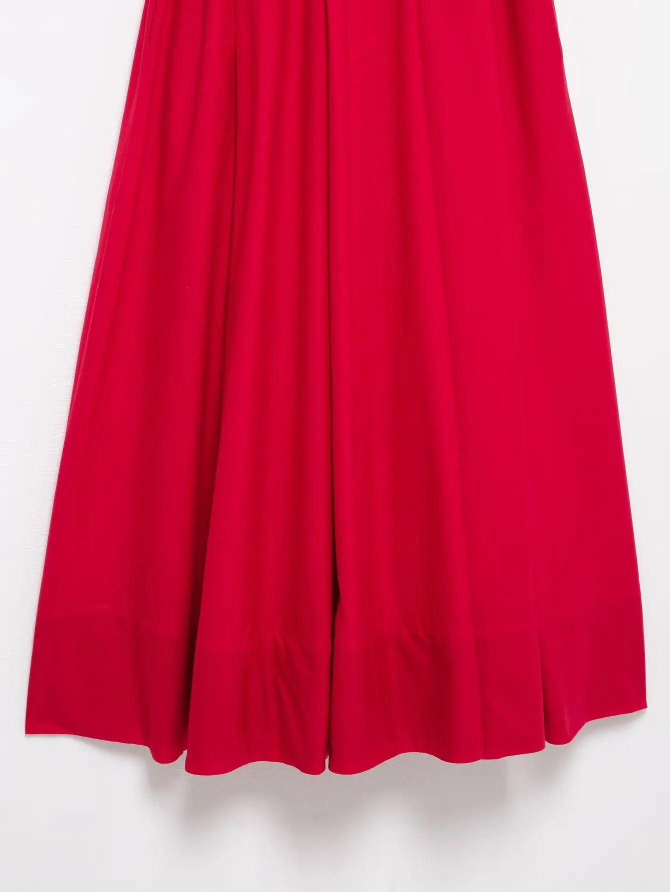Women's Romantic Red Belted Dress with Lapel Pockets Long Dress for Spring and Summer Elegant Casual Holiday Wear
