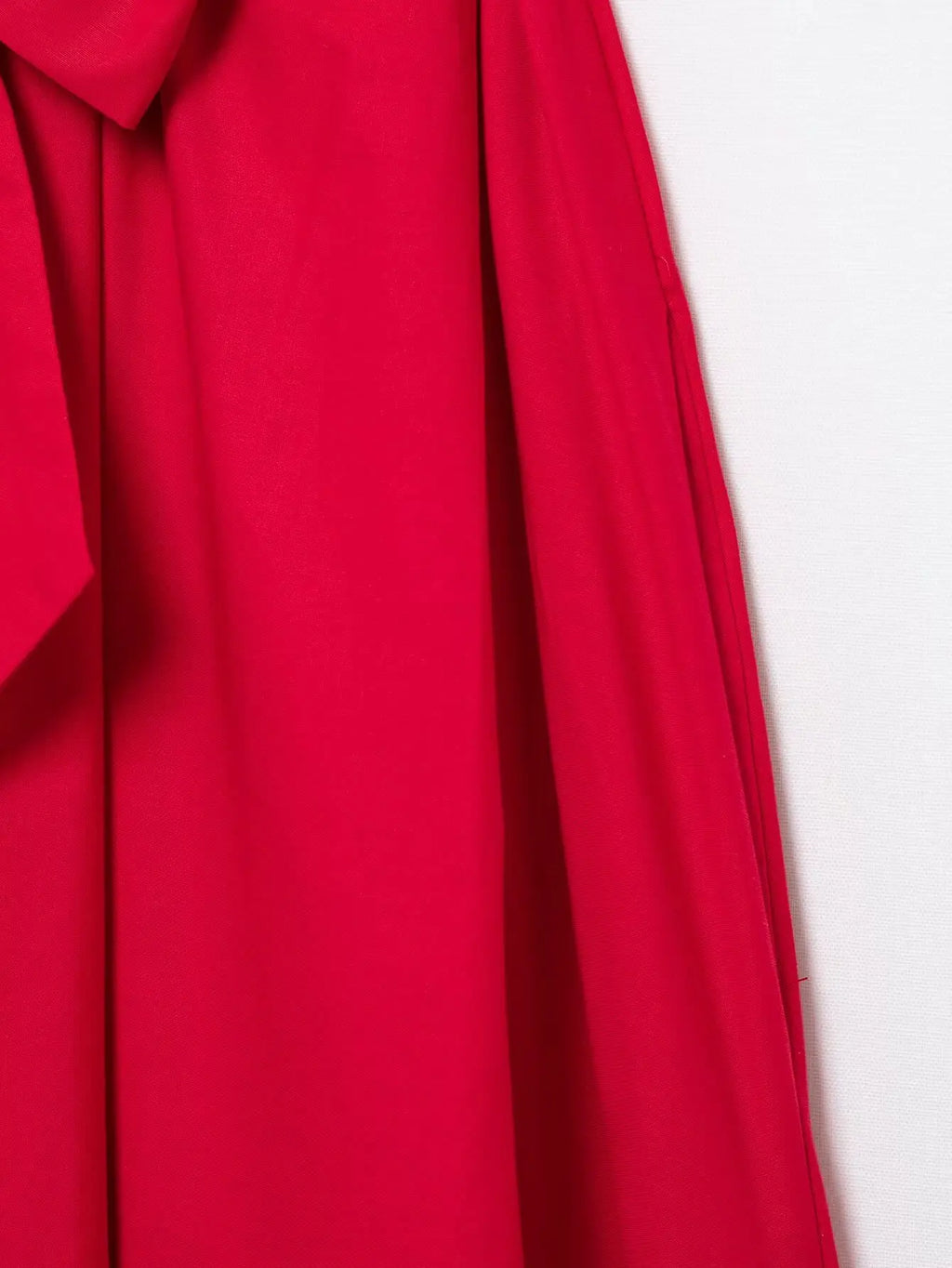 Women's Romantic Red Belted Dress with Lapel Pockets Long Dress for Spring and Summer Elegant Casual Holiday Wear