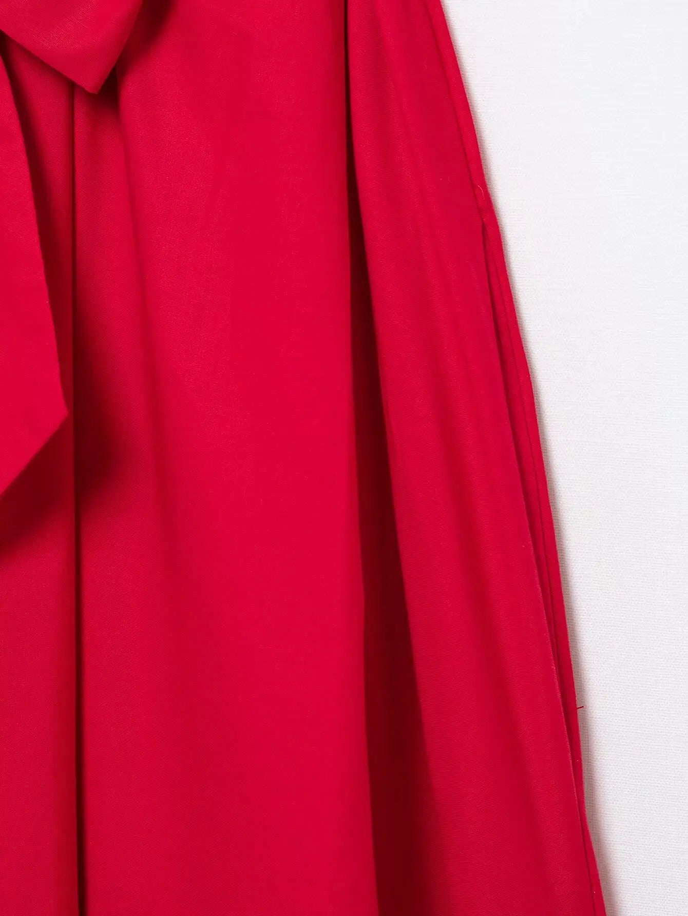 Women's Romantic Red Belted Dress with Lapel Pockets Long Dress for Spring and Summer Elegant Casual Holiday Wear