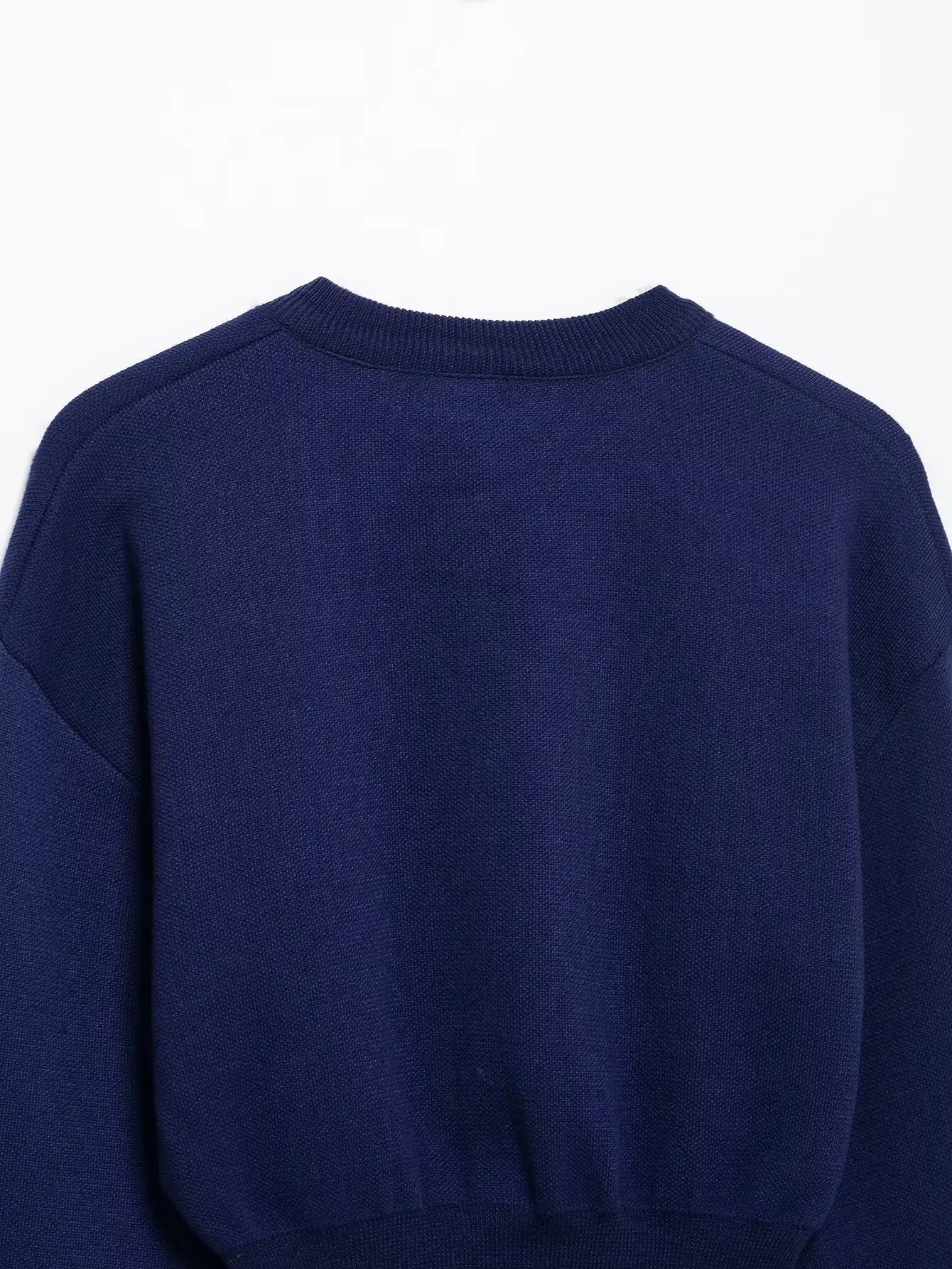 Casual Blue Knitted Women Sweater Set Long Sleeve O Neck Cardigan with Sheath Mini Skirt Stylish Spring Summer Outfit